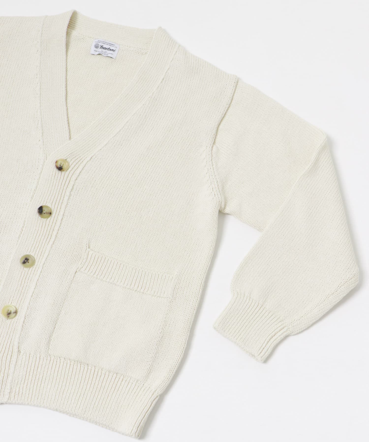 米富繊維　WASHI COTTON KNIT CARDIGAN 40IVORY 1