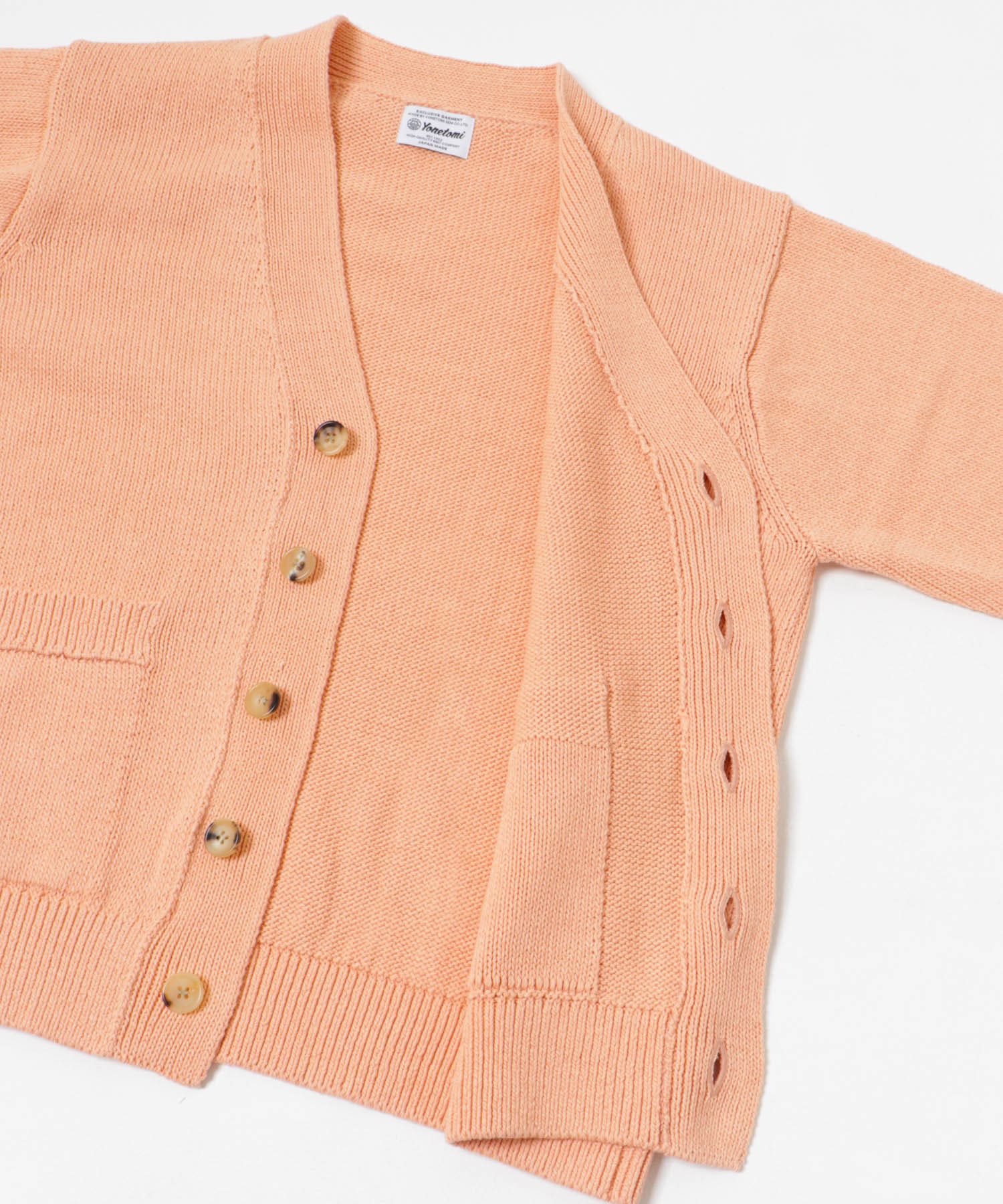 米富繊維　WASHI COTTON KNIT CARDIGAN 31PINK 1