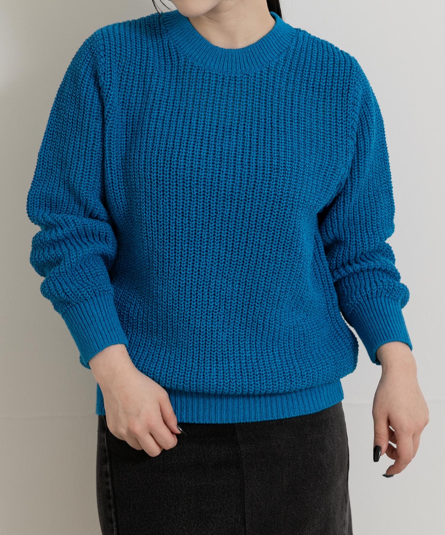 米富繊維　WASHI COTTON TAPE KNIT PULLOVER