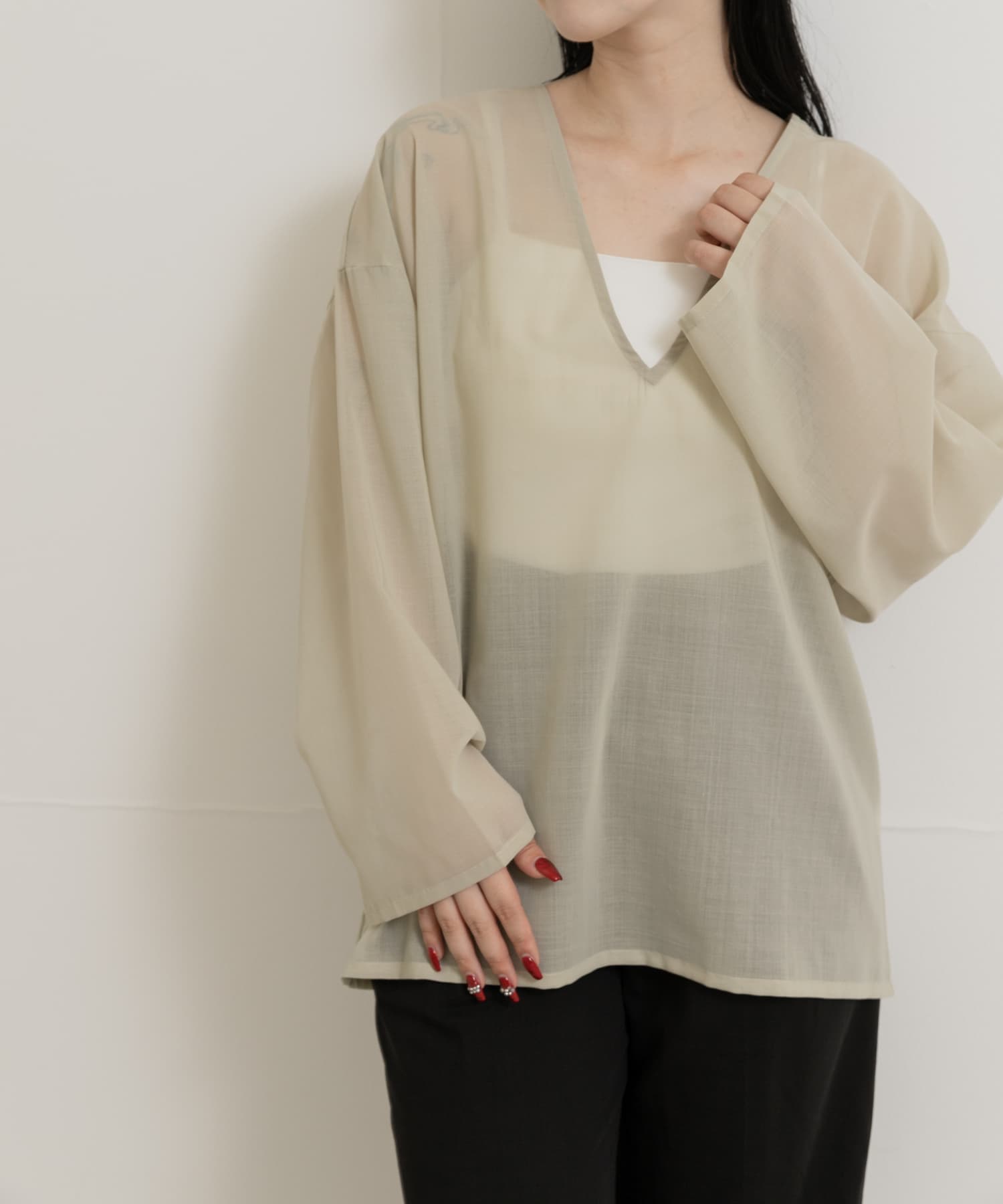 身長：156cm サイズ：one