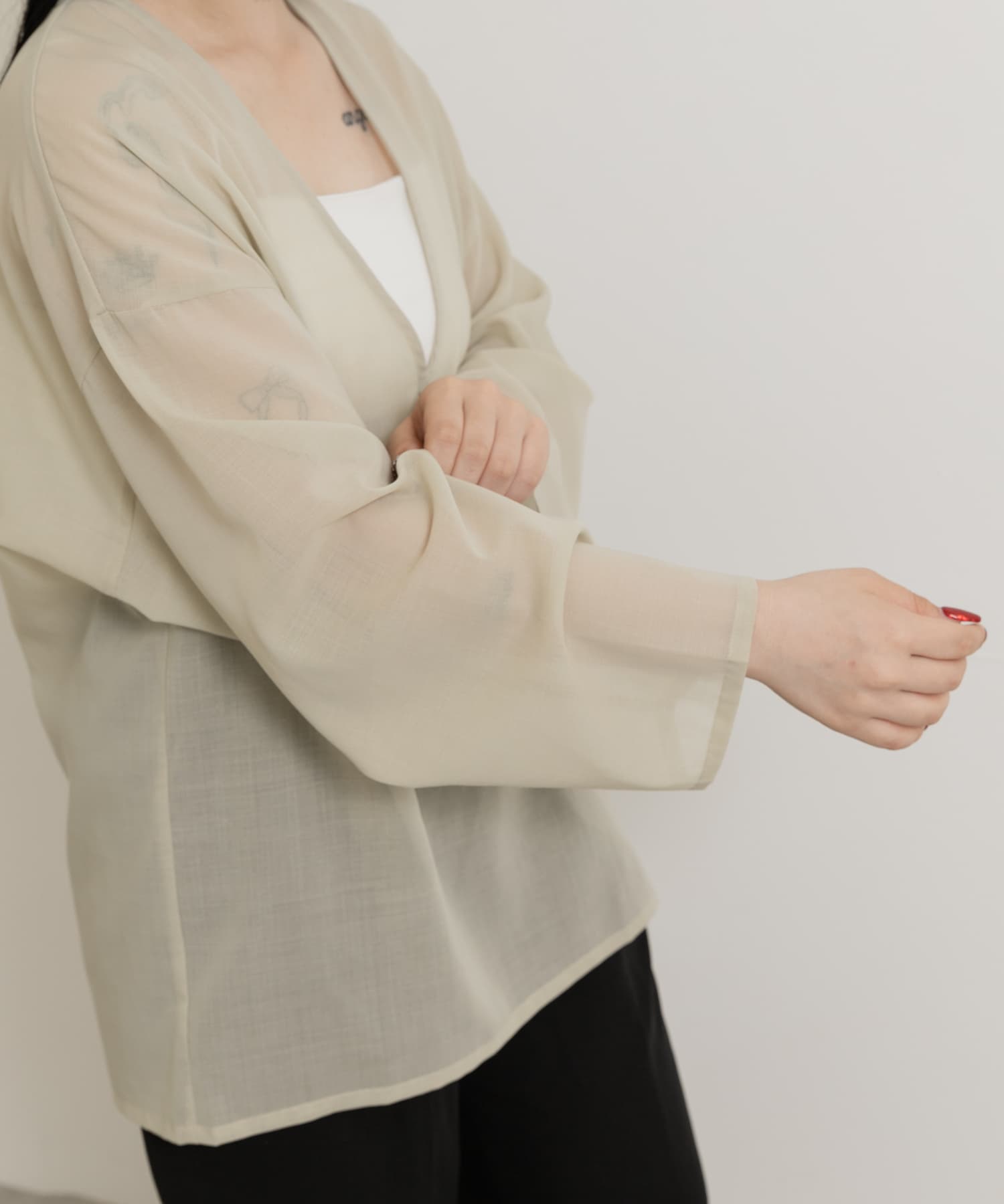 身長：156cm サイズ：one