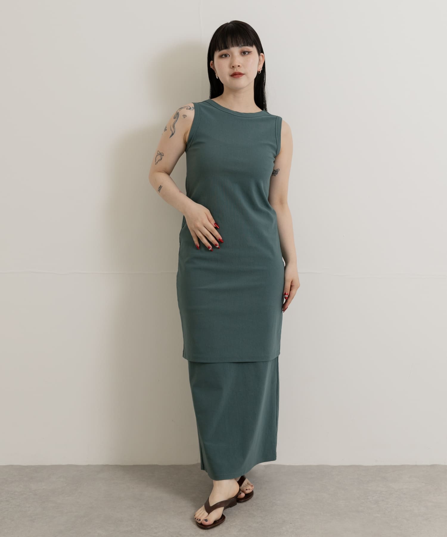 &her　Layered Cup Onepiece