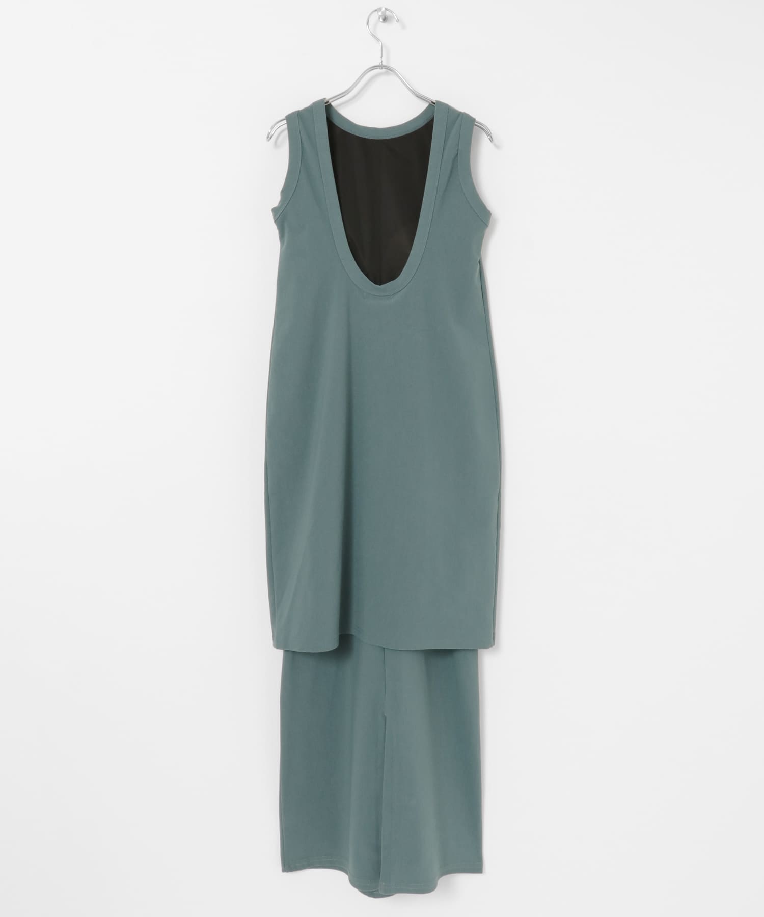 &her　Layered Cup Onepiece GREEN one