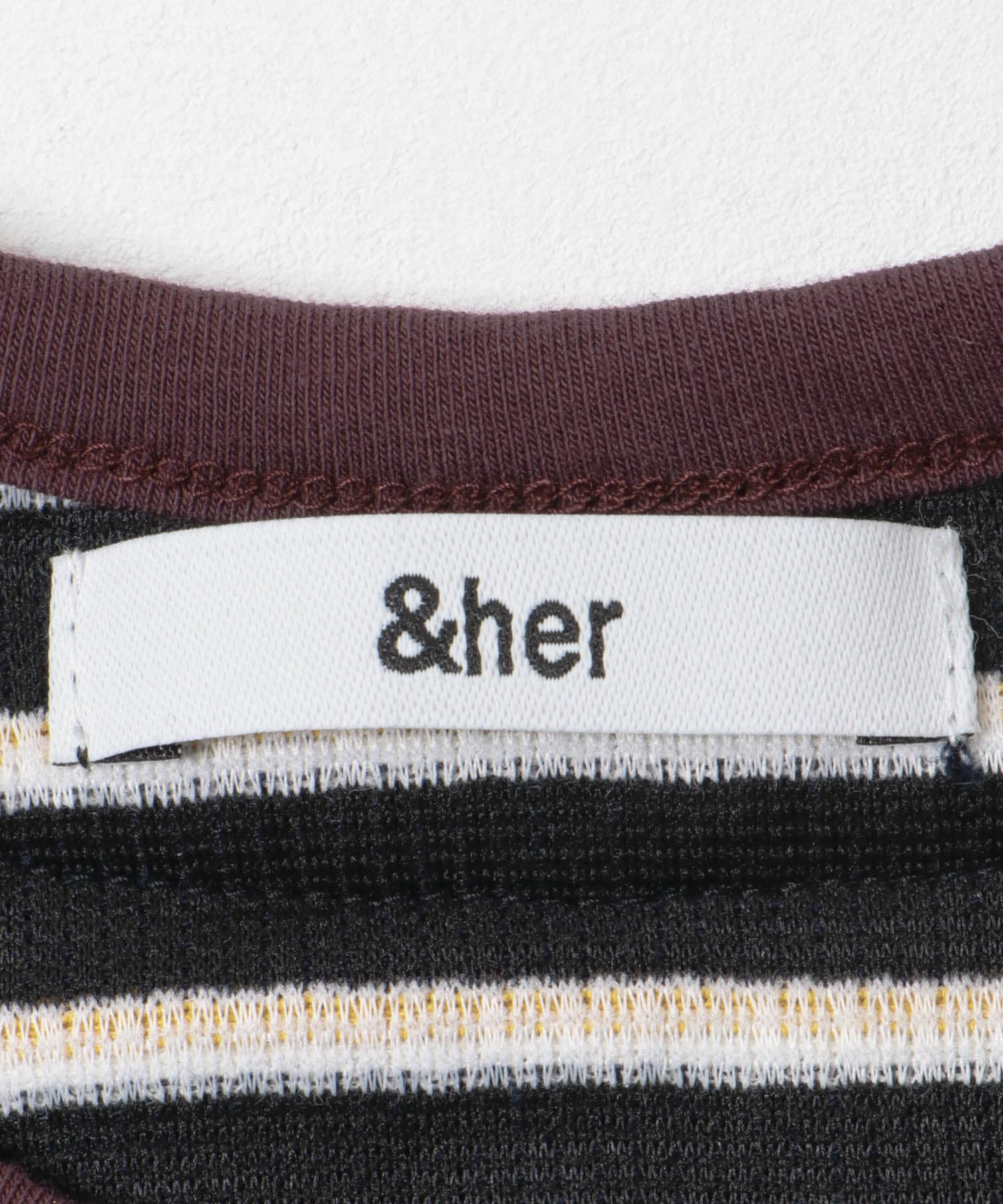 &her　Border Tank BROWN FREE