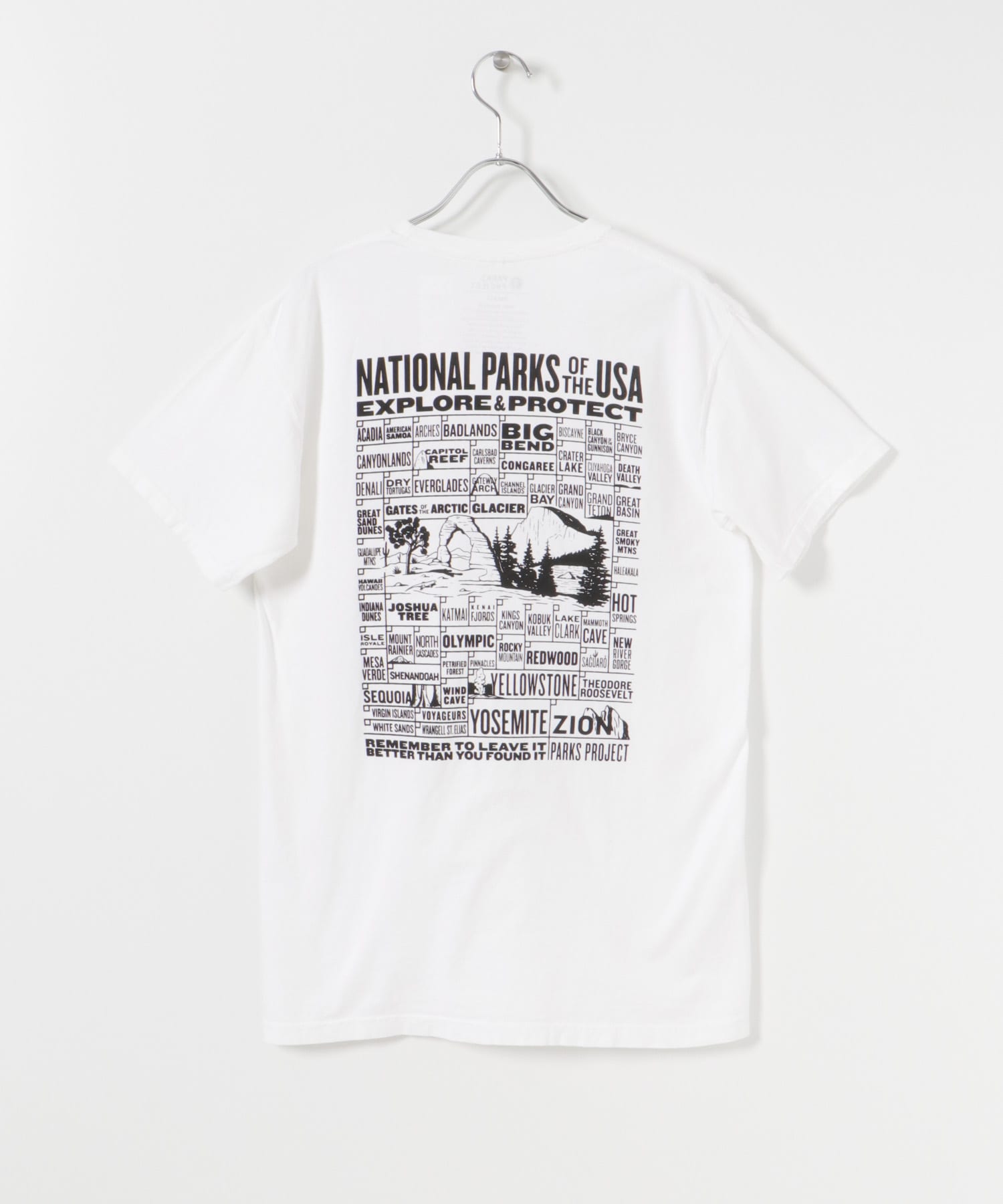PARKS PROJECT　NATIONAL PARKS USA T-SHIRTS WHITE S