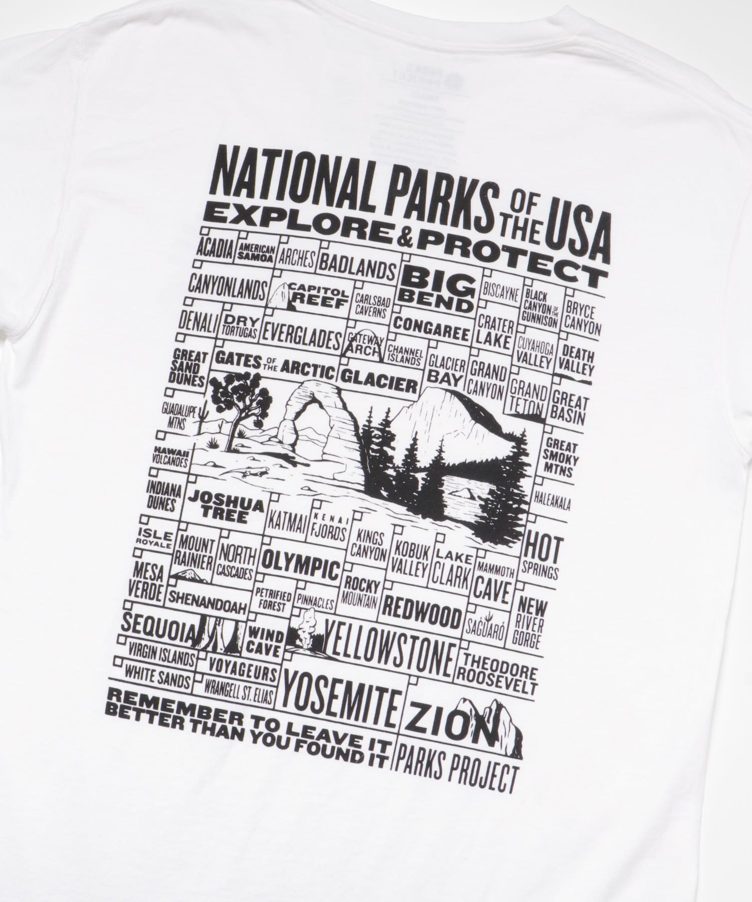 PARKS PROJECT　NATIONAL PARKS USA T-SHIRTS WHITE S
