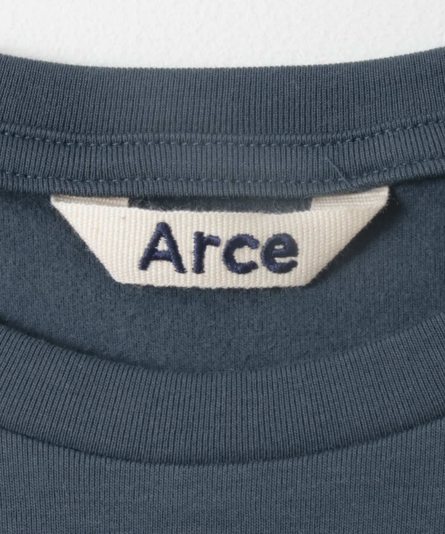 Arce　コットンフライスロングスリーブTシャツ BLUEGRAY M