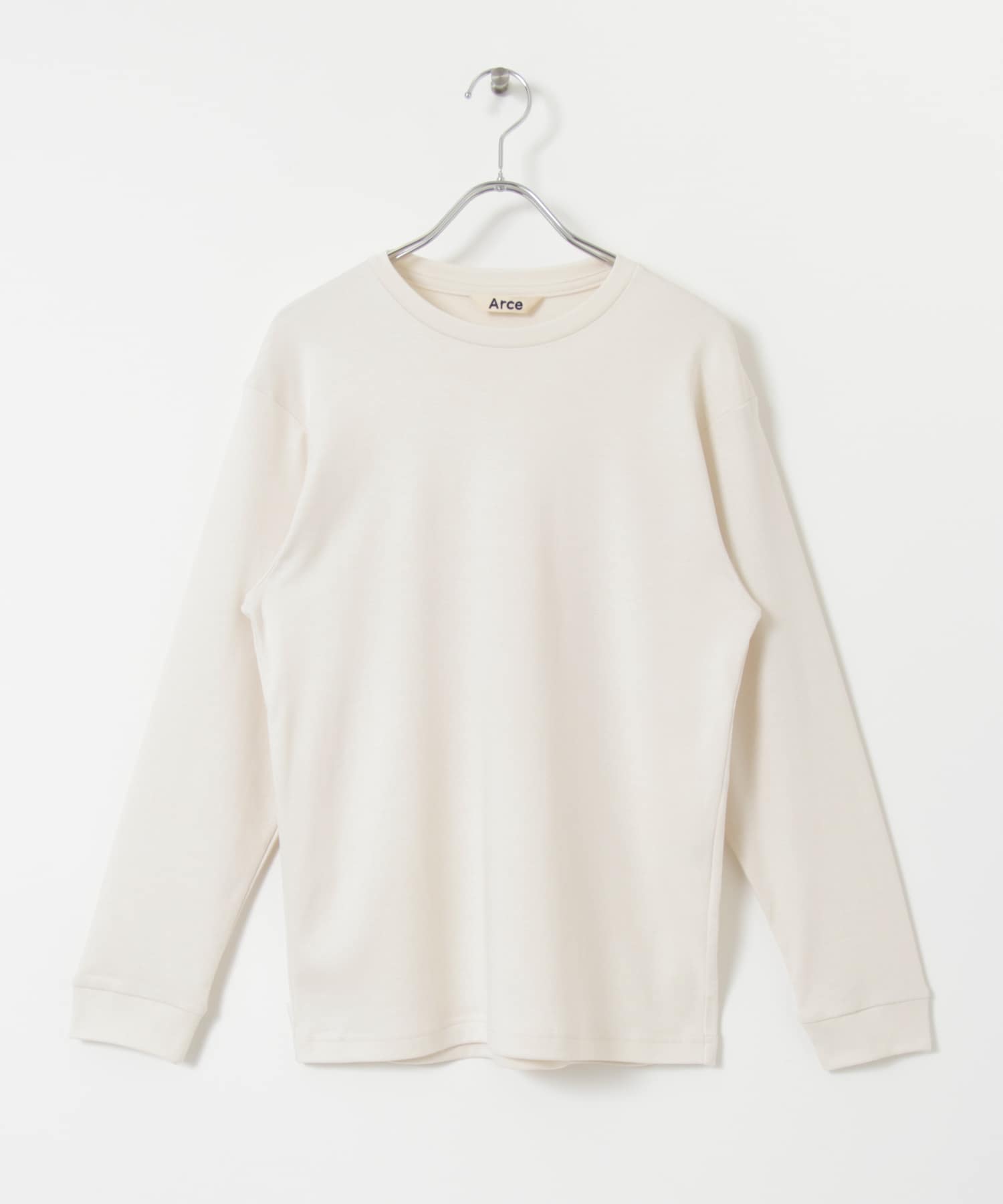 Arce　コットンフライスロングスリーブTシャツ IVORY M
