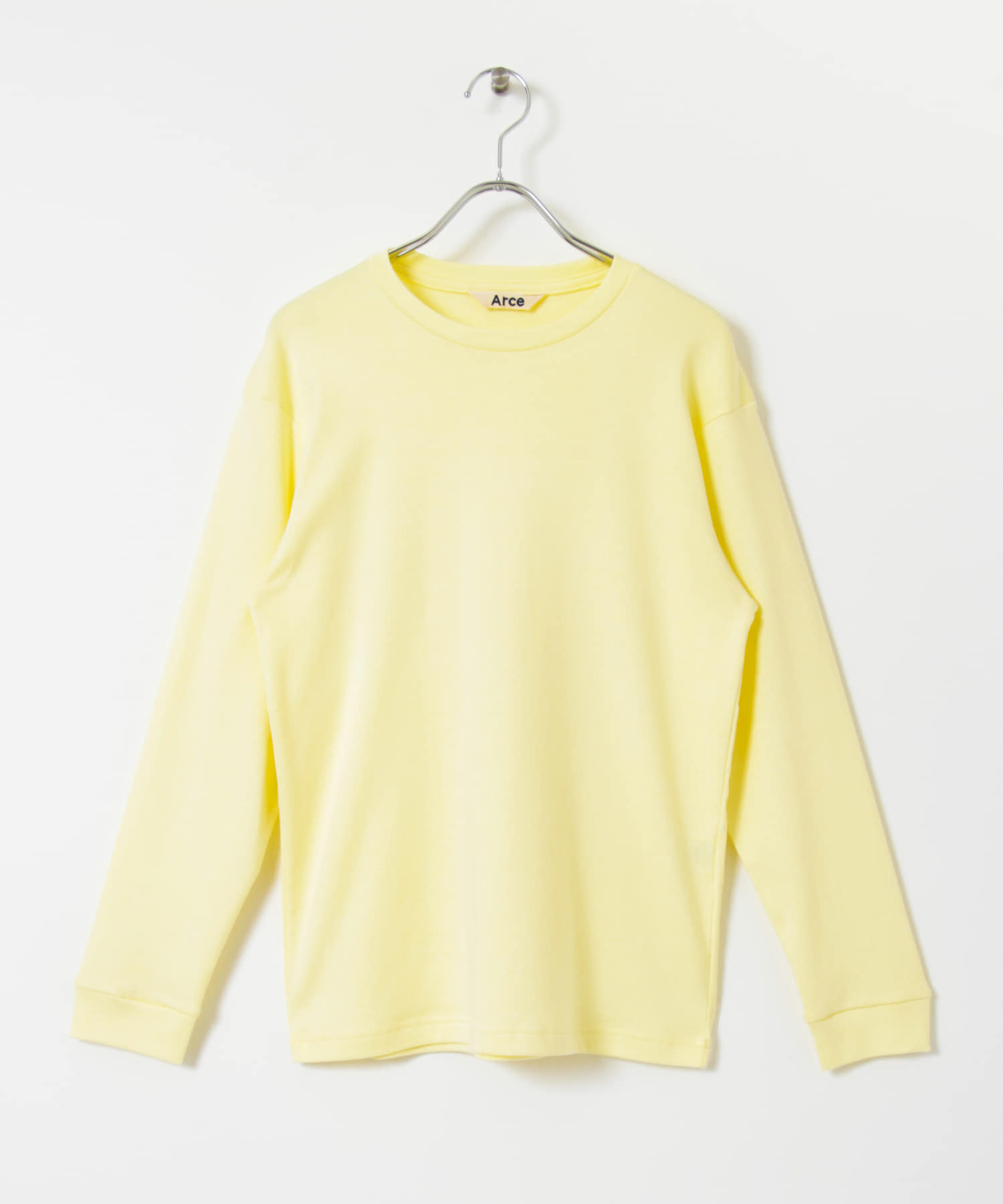Arce　コットンフライスロングスリーブTシャツ YELLOW M