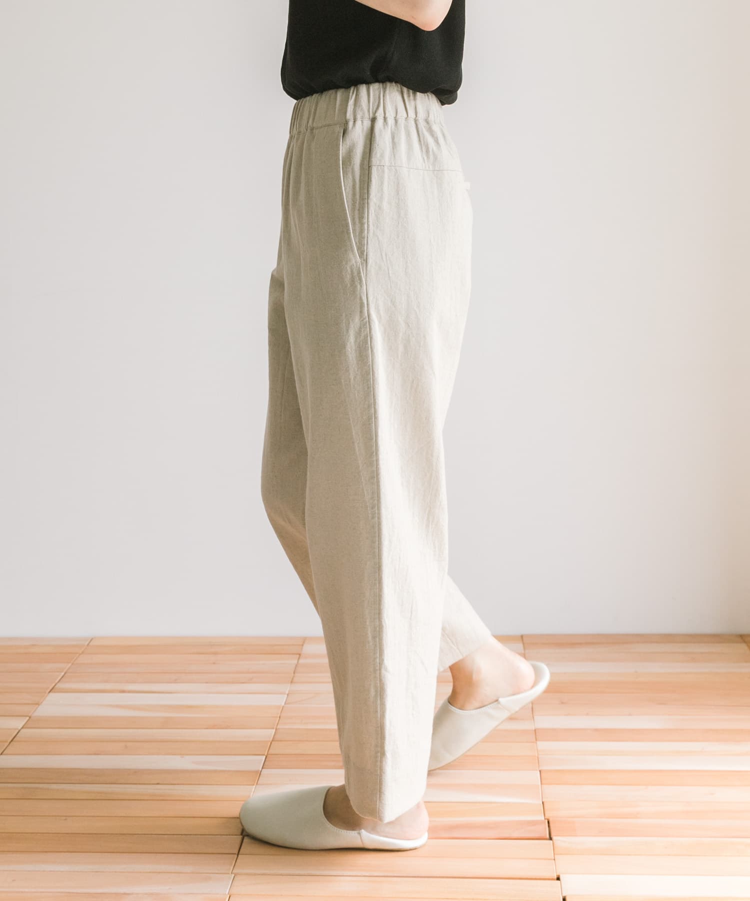 Arce　コットンリネンパンツ BEIGE M