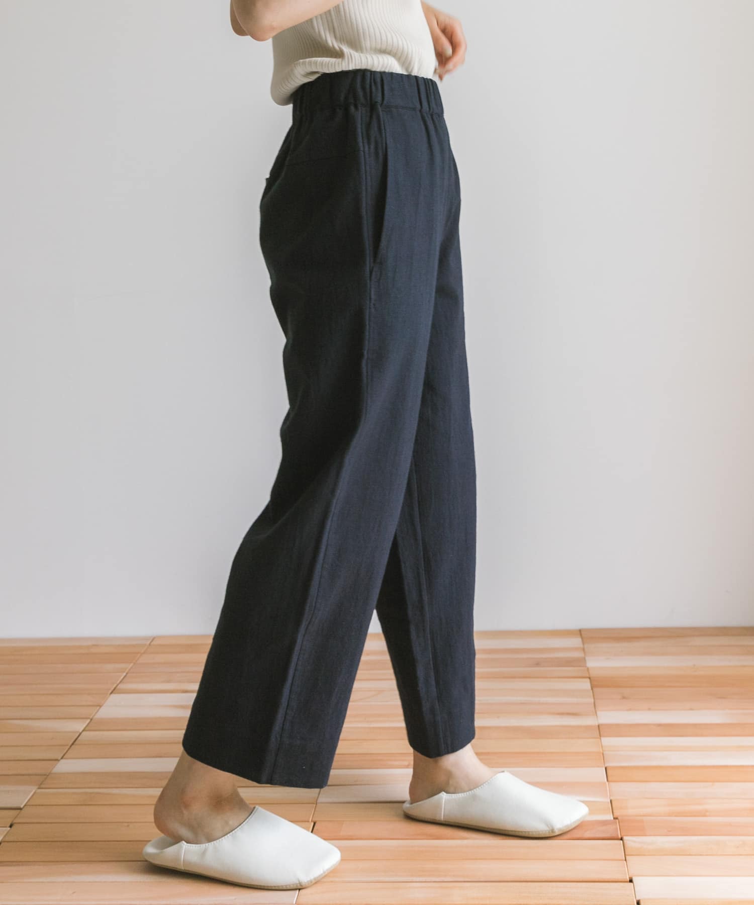 Arce　コットンリネンパンツ NAVY M