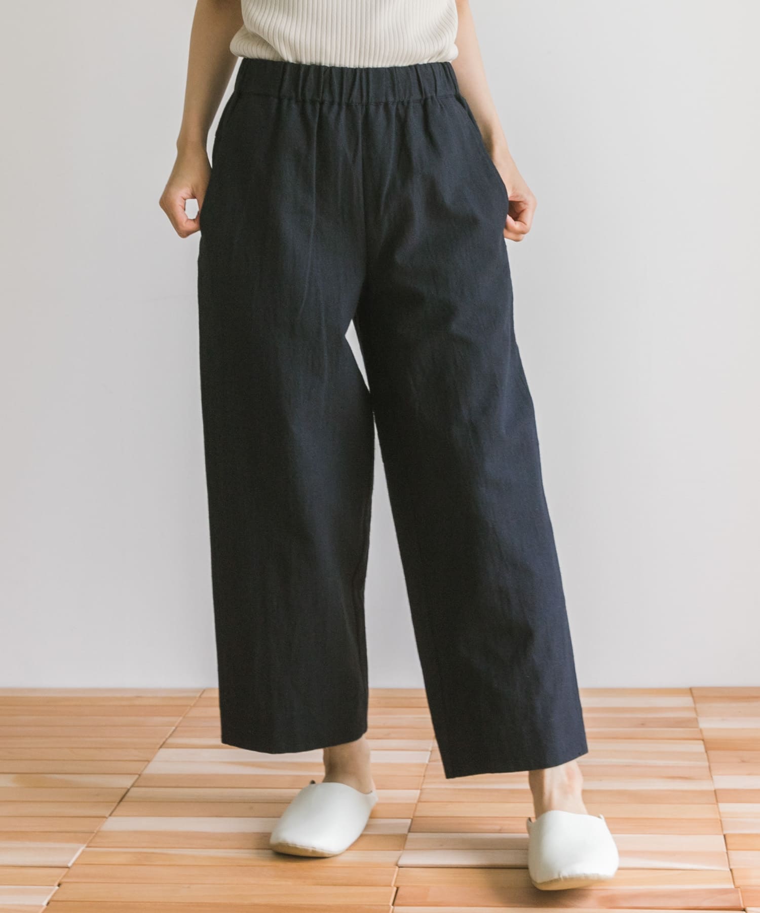 Arce　コットンリネンパンツ NAVY M