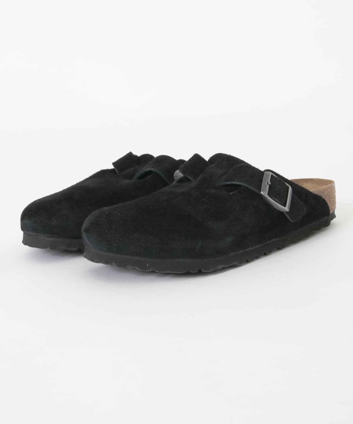 BIRKENSTOCK　BOSTON SUEDE BLACK-regular BLACK 40