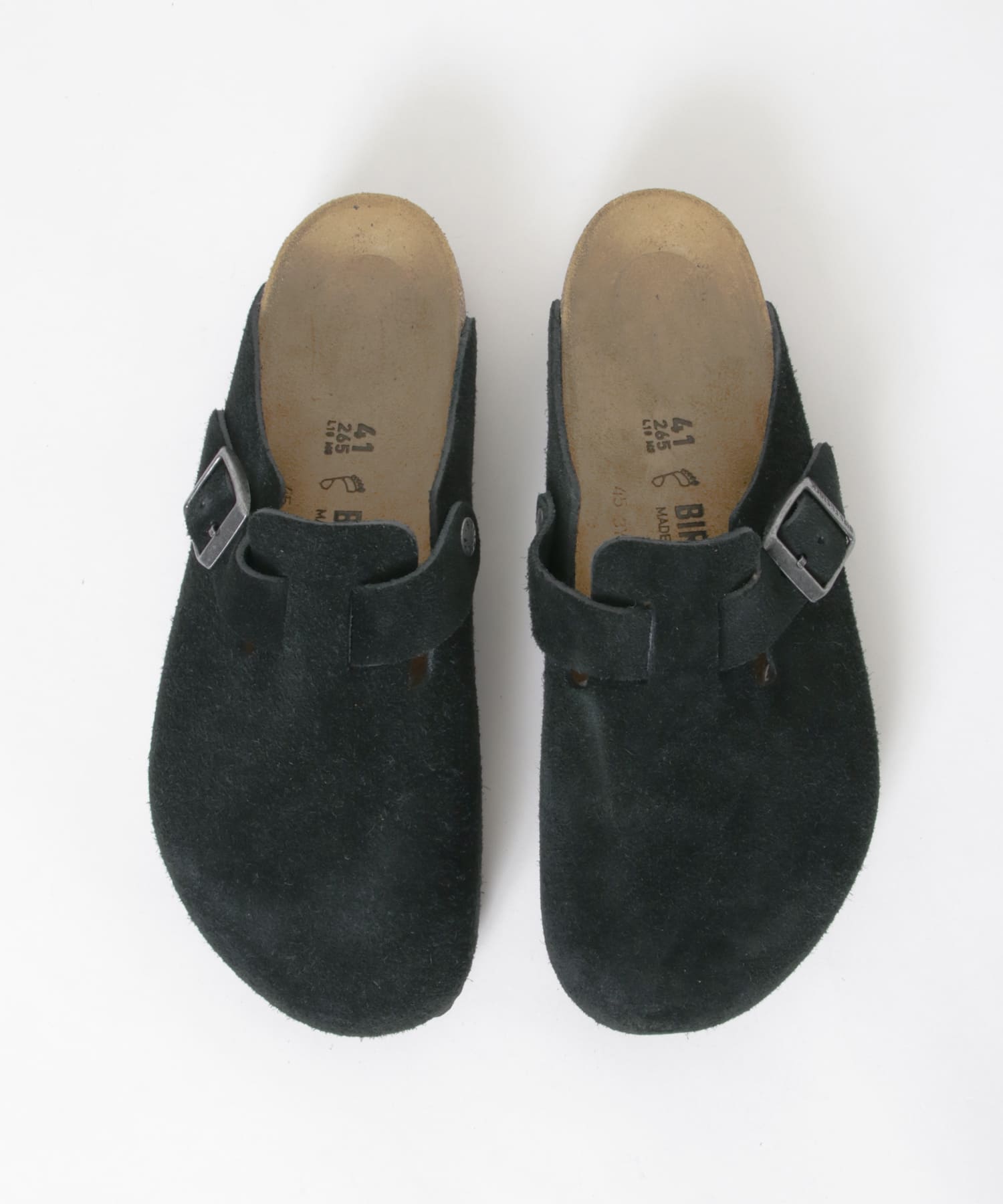 BIRKENSTOCK　BOSTON SUEDE BLACK-regular BLACK 40