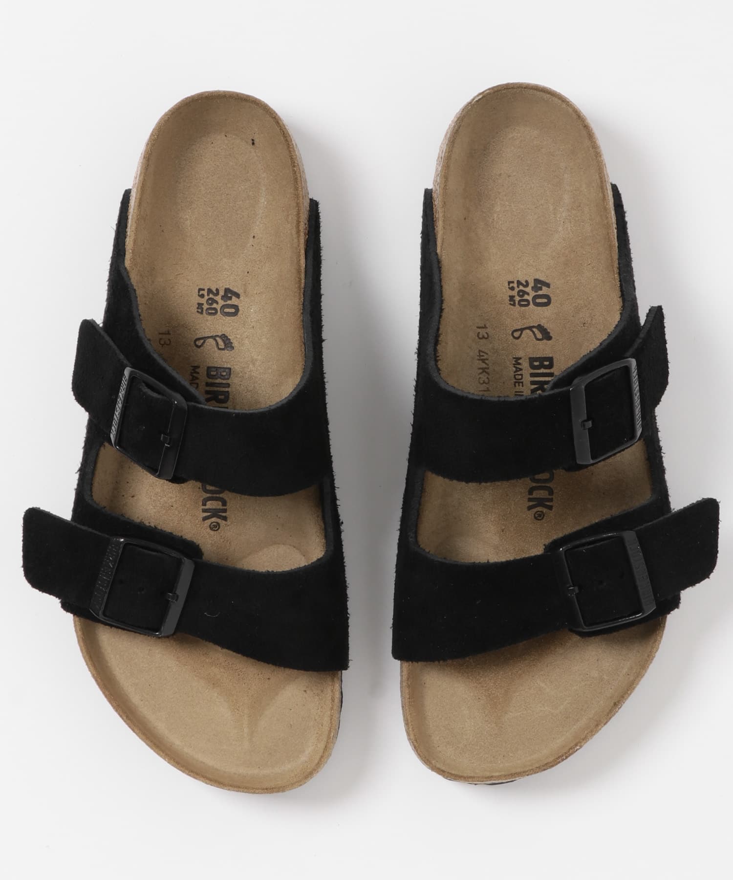 BIRKENSTOCK ARIZONA SUEDE BLACK (regular)(40 BLACK): シューズ