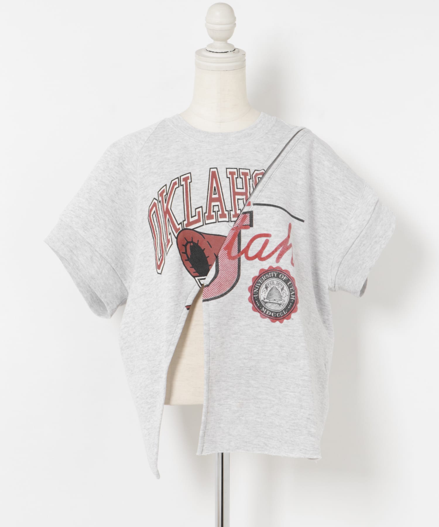 77circa　bias cut 2way sweat top