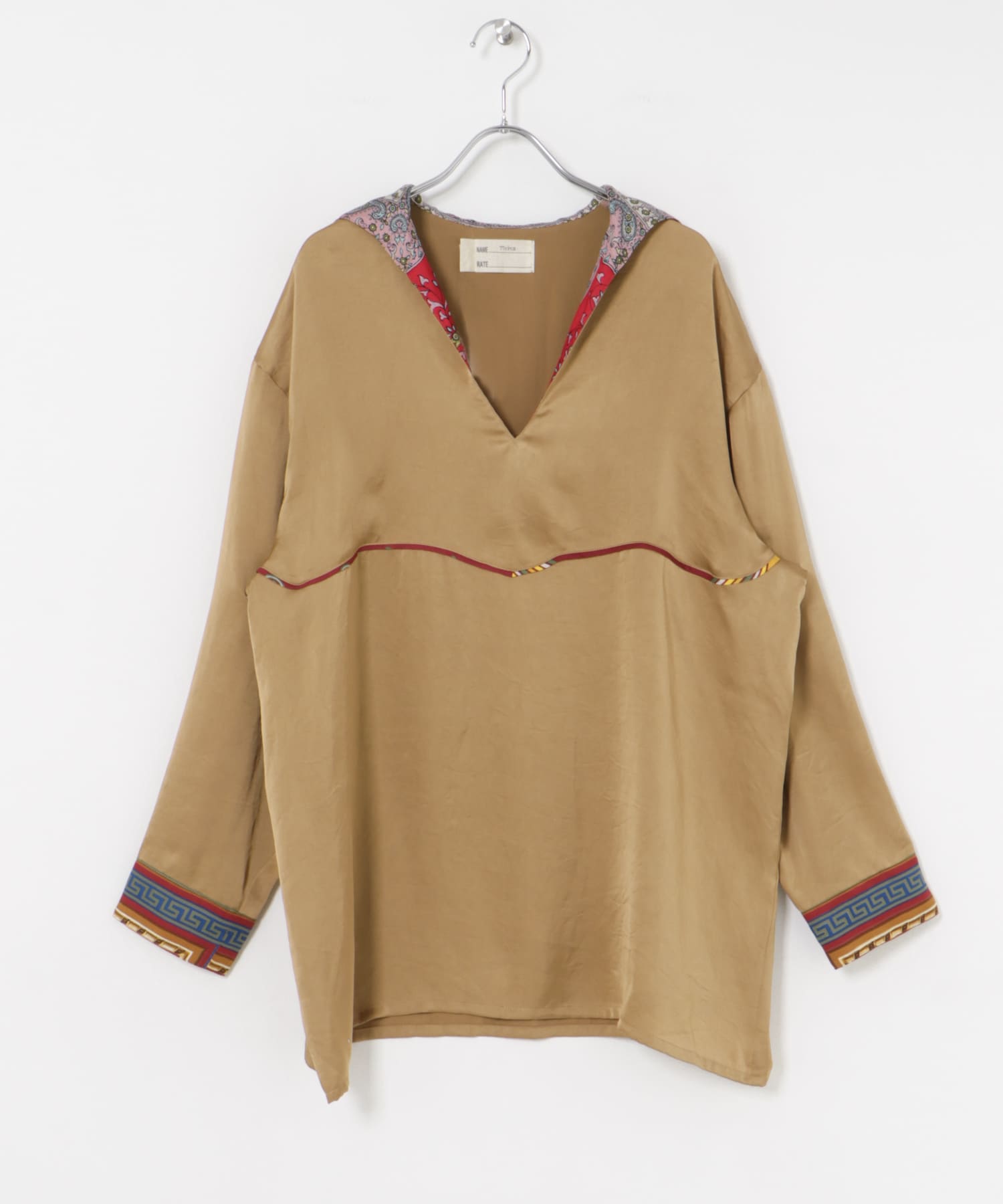 77circa　antique scarf sailor top