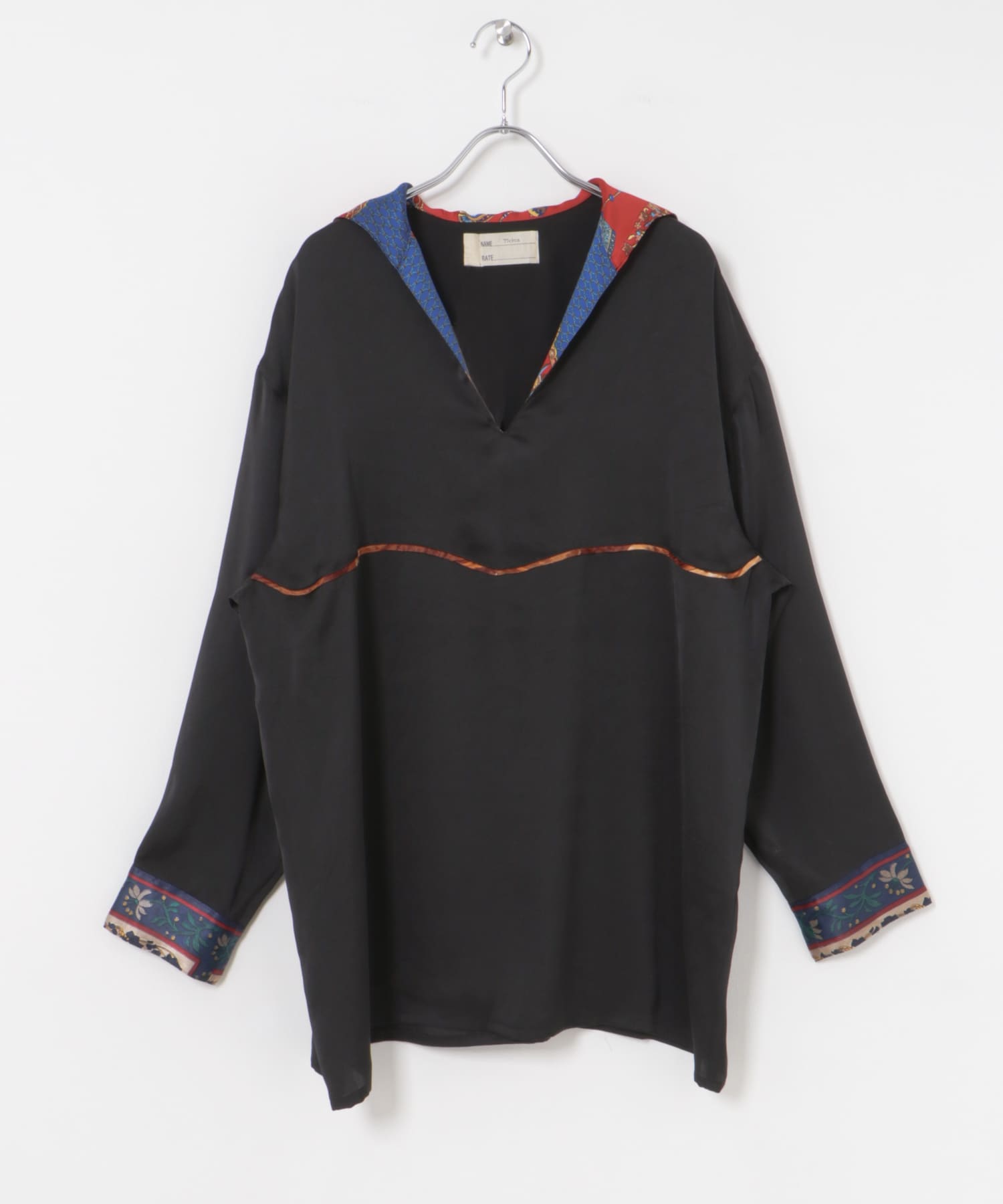 77circa　antique scarf sailor top