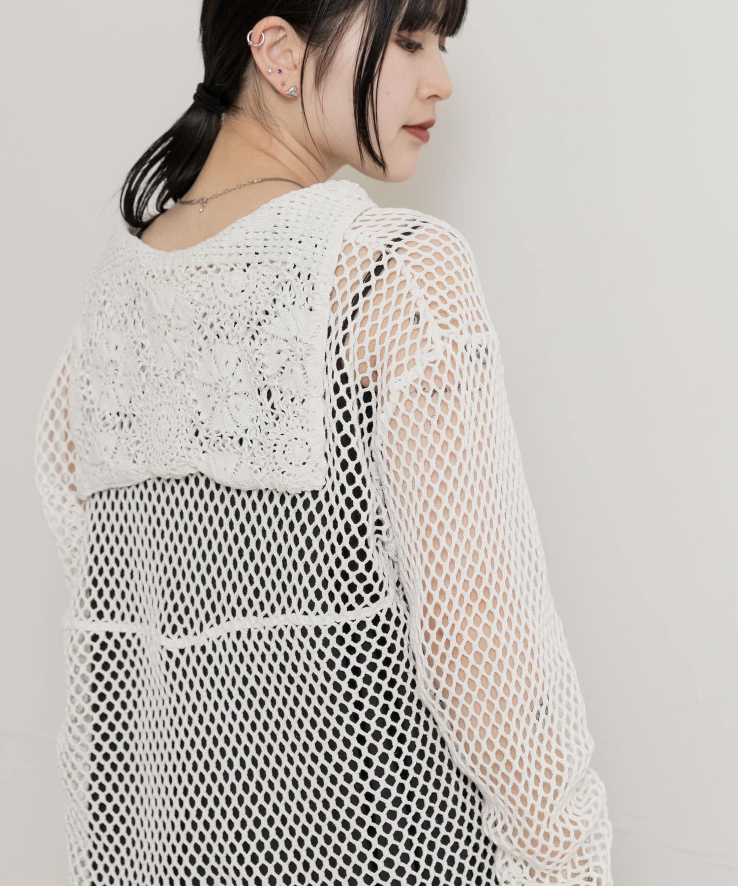 77circa　make antique lace sailor top