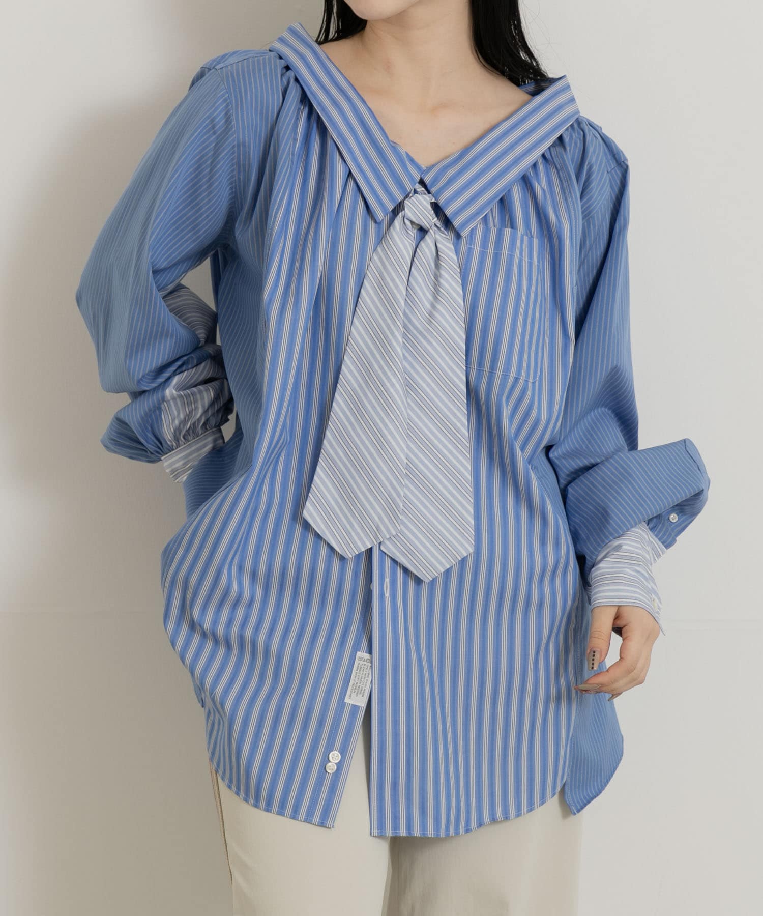 77circa　make wide cut back tie shirts