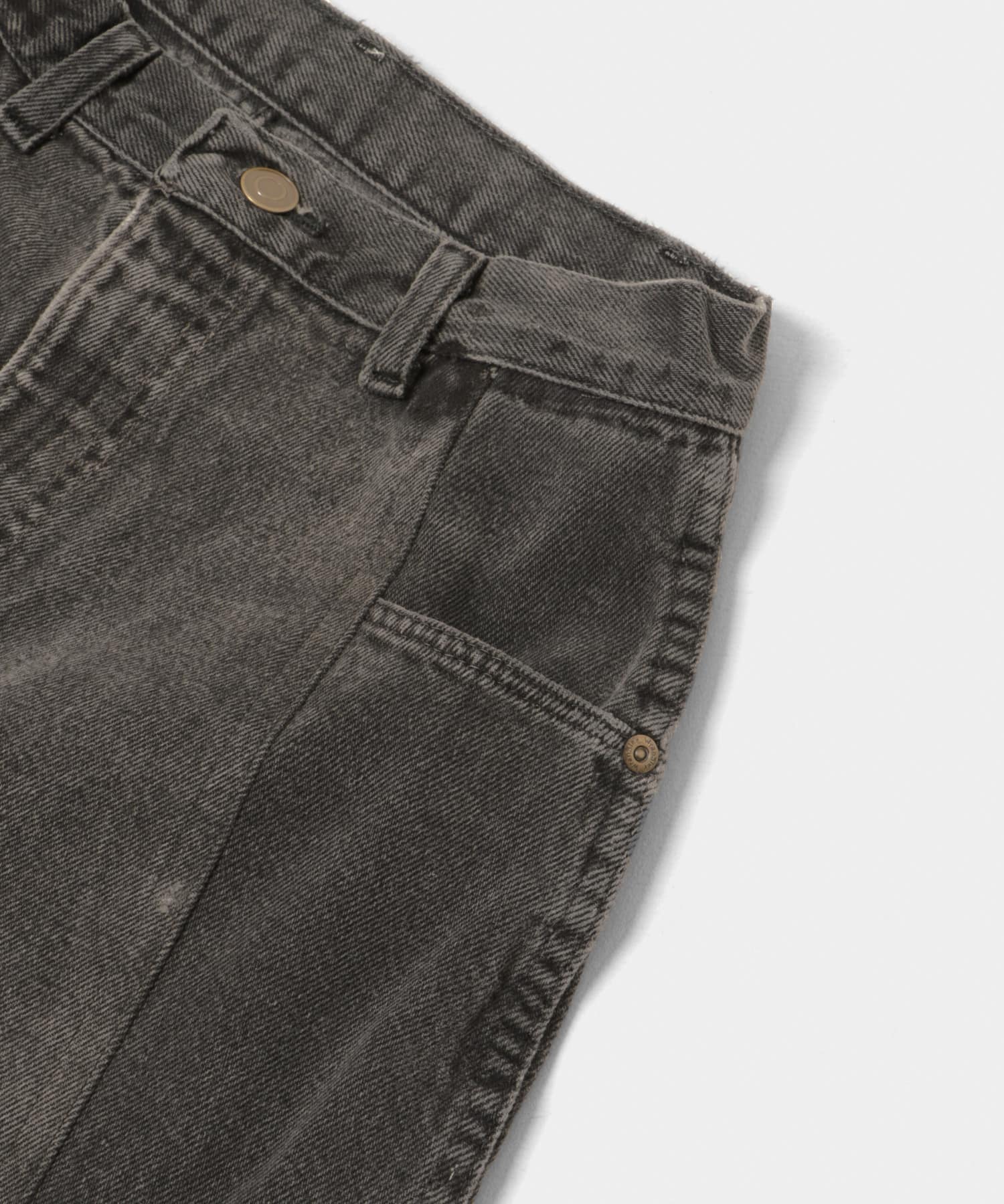 77circa　make four cutback bias slit denim pants black2 28