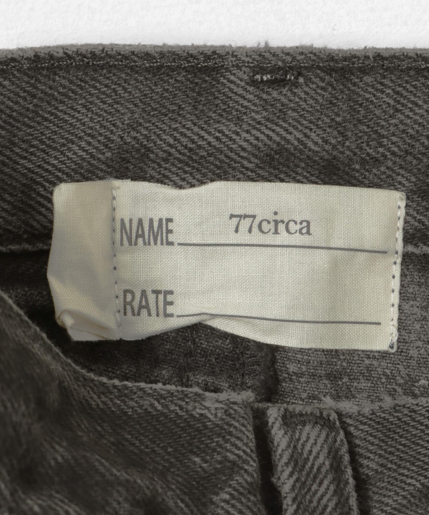 77circa　make four cutback bias slit denim pants black2 28