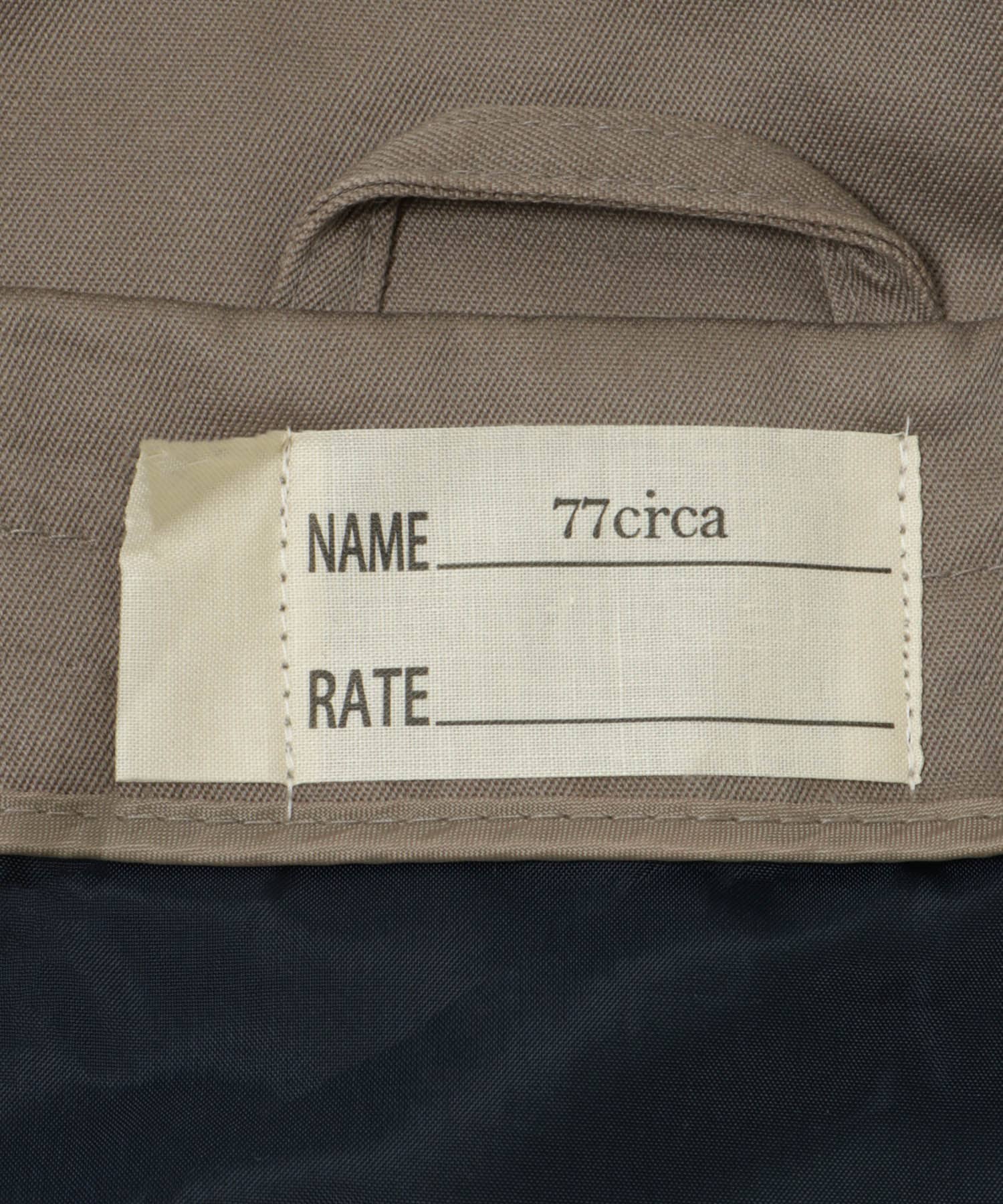 77circa　make gather hem short trench vest beige one