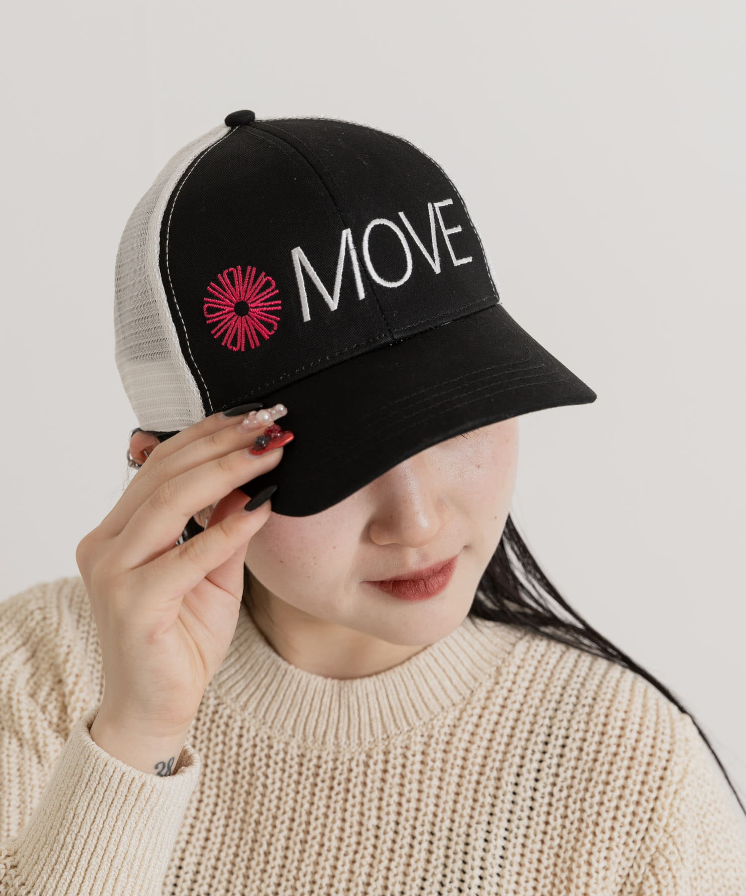 77circa　original embroidery cap black one
