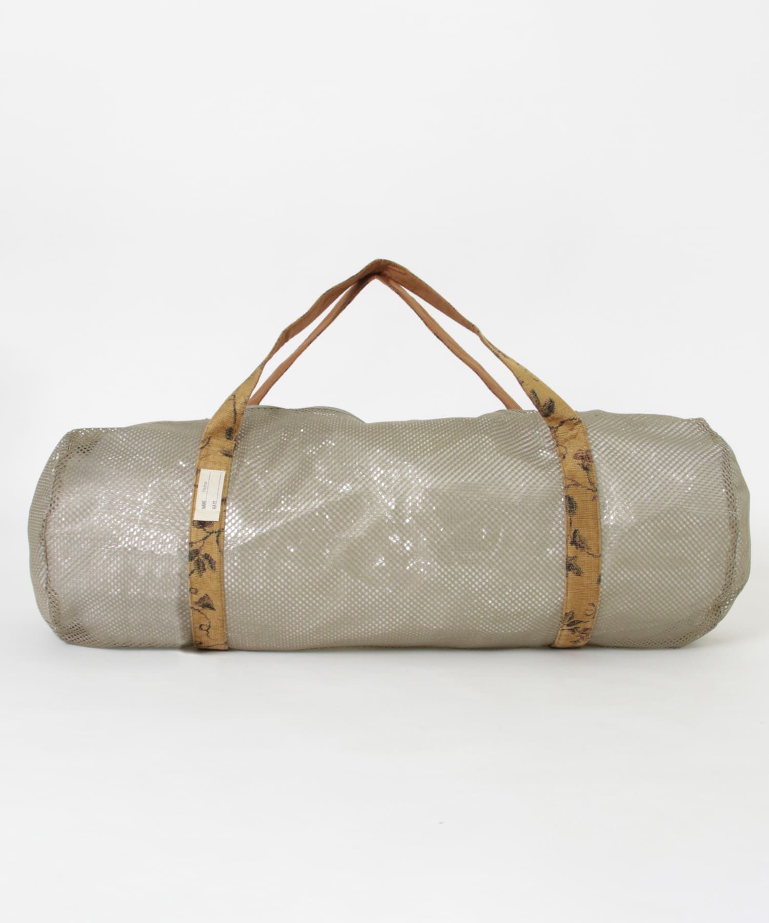 77circa　cutback mesh boston bag L beige2 one