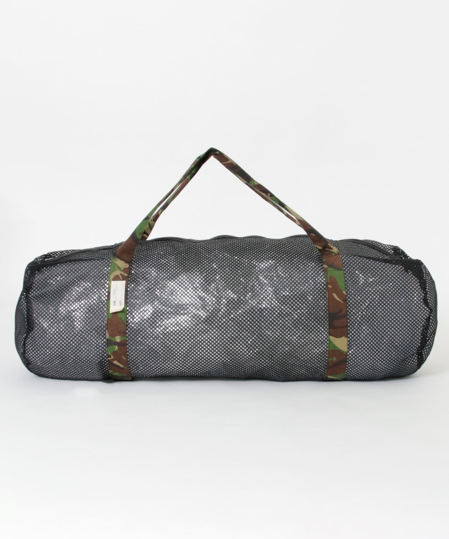 77circa　cutback mesh boston bag L black1 one