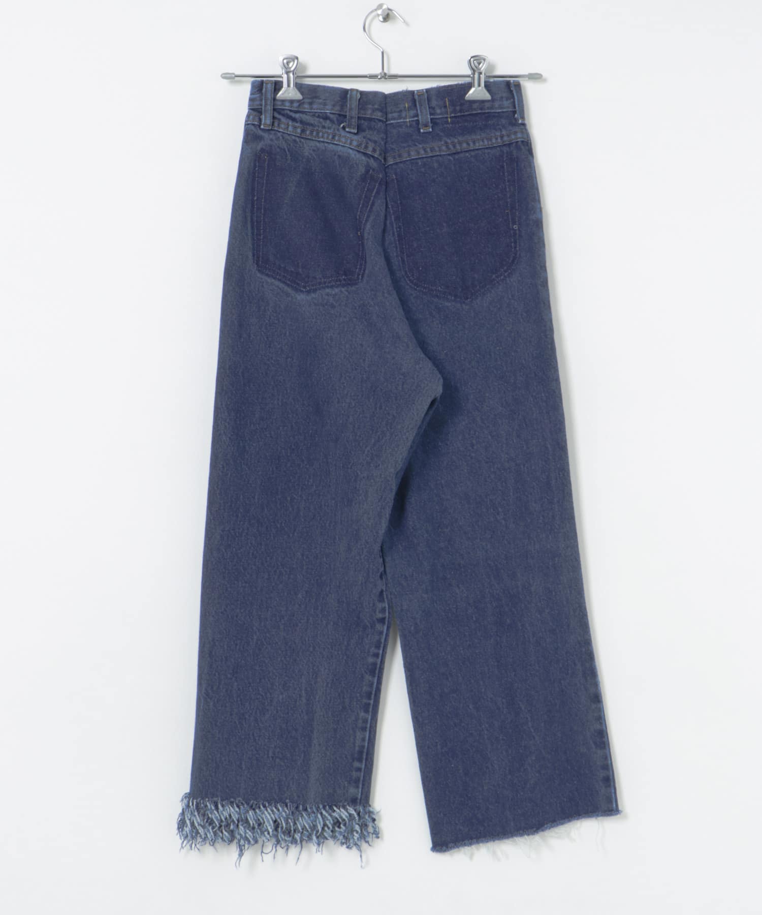 77circa　make fringe denim pants blue2 26