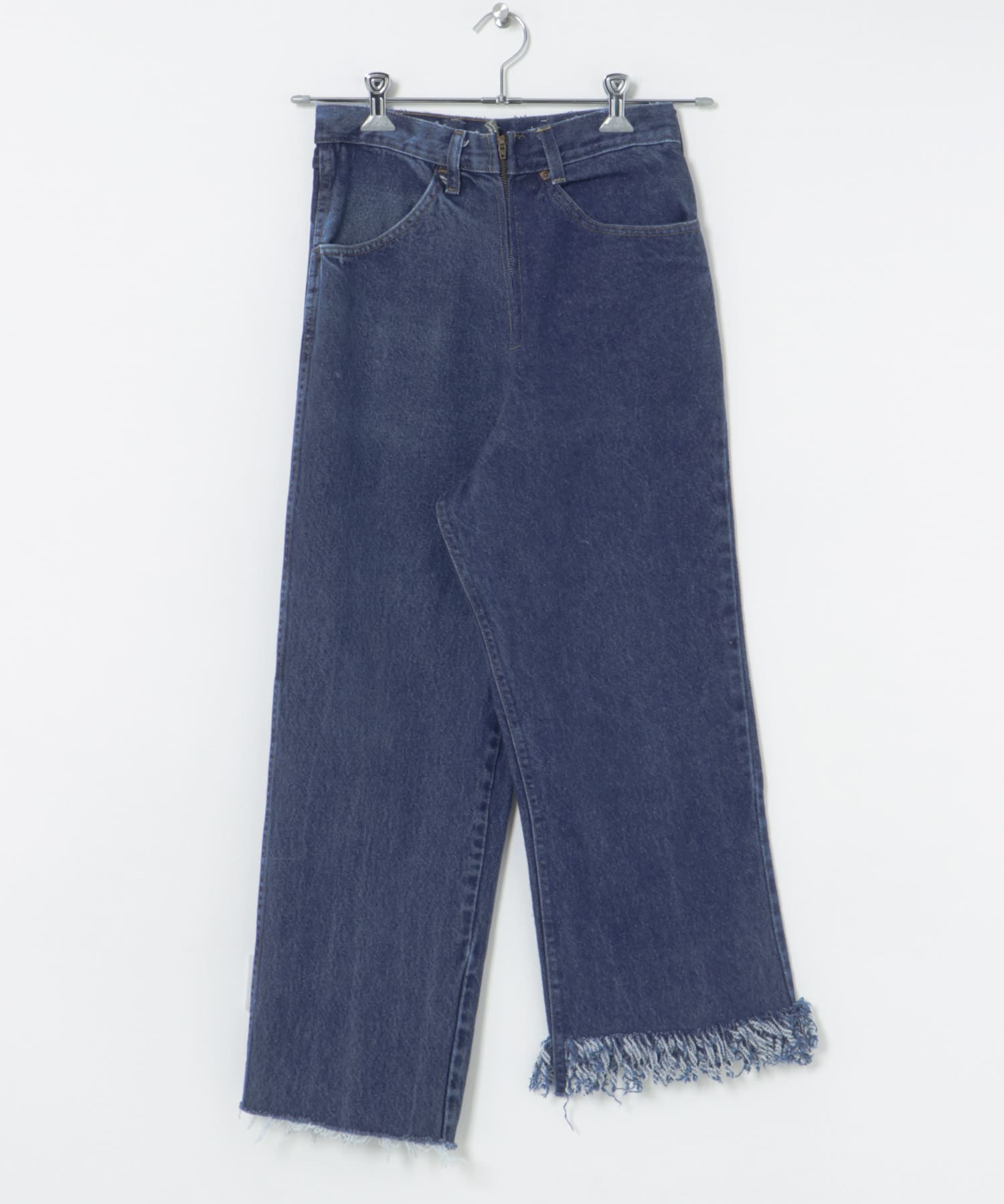 77circa　make fringe denim pants blue3 26