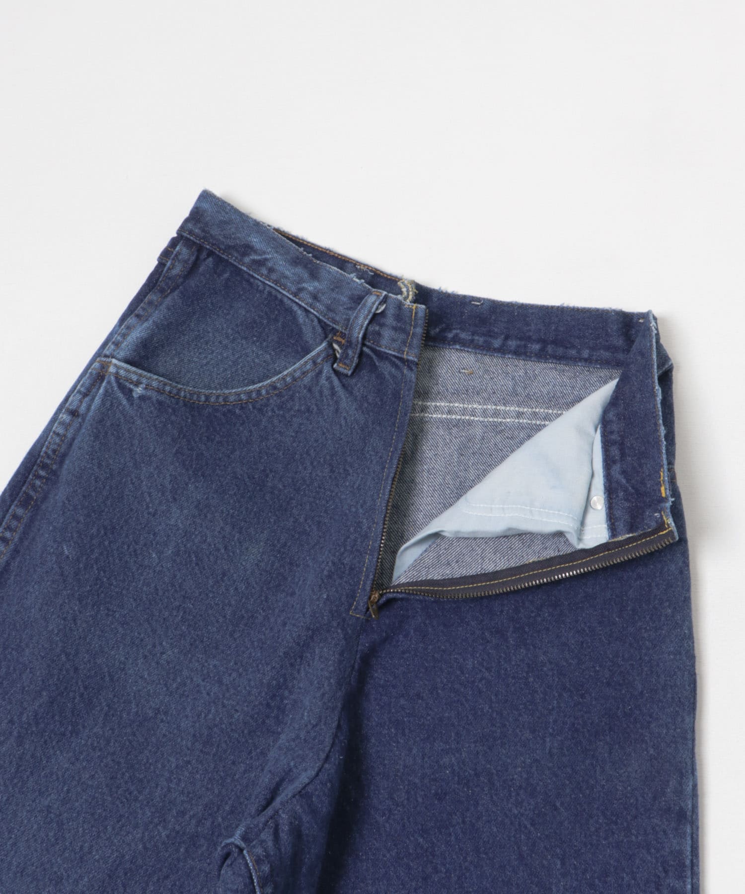 77circa　make fringe denim pants blue3 26