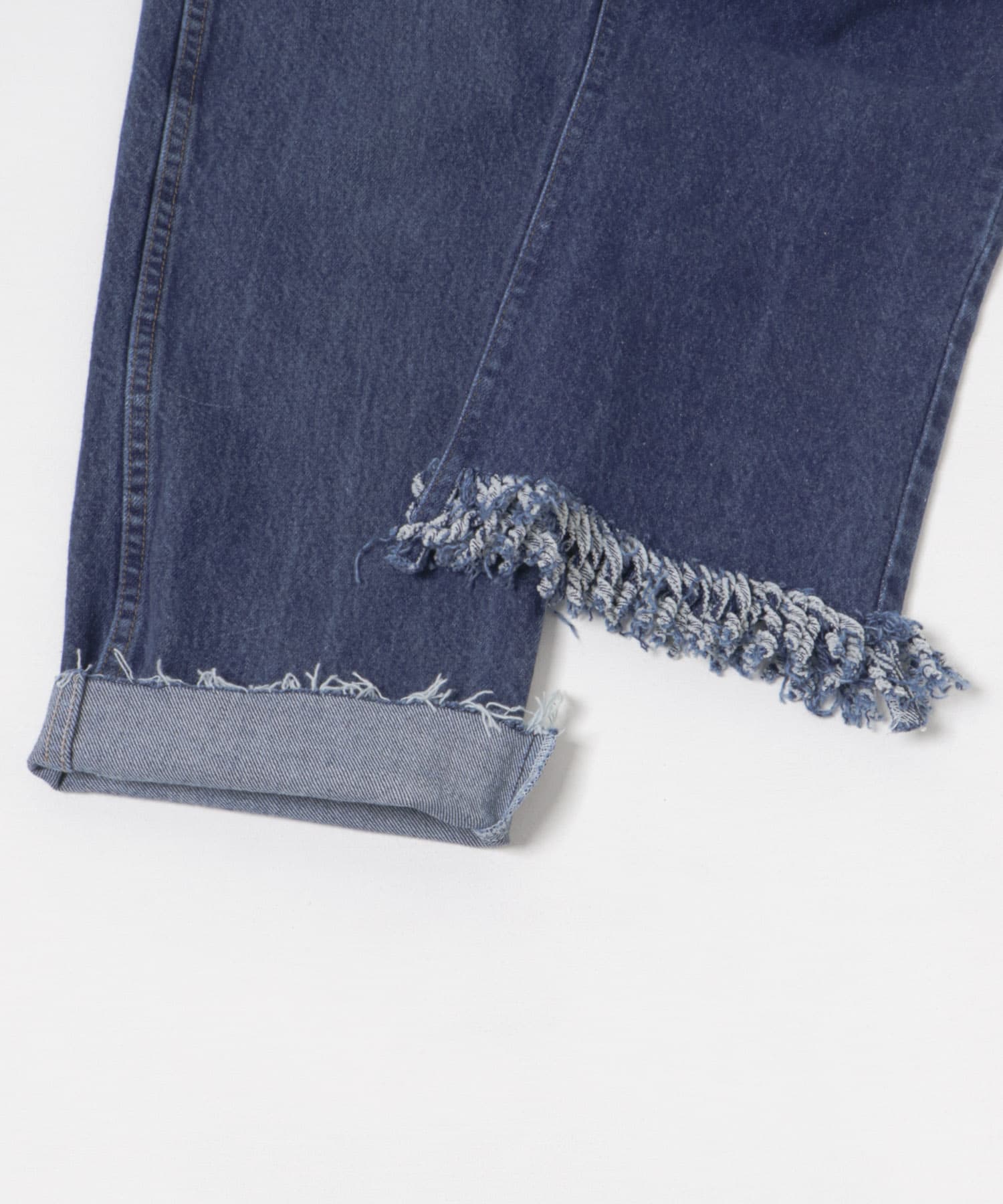 77circa　make fringe denim pants blue3 26