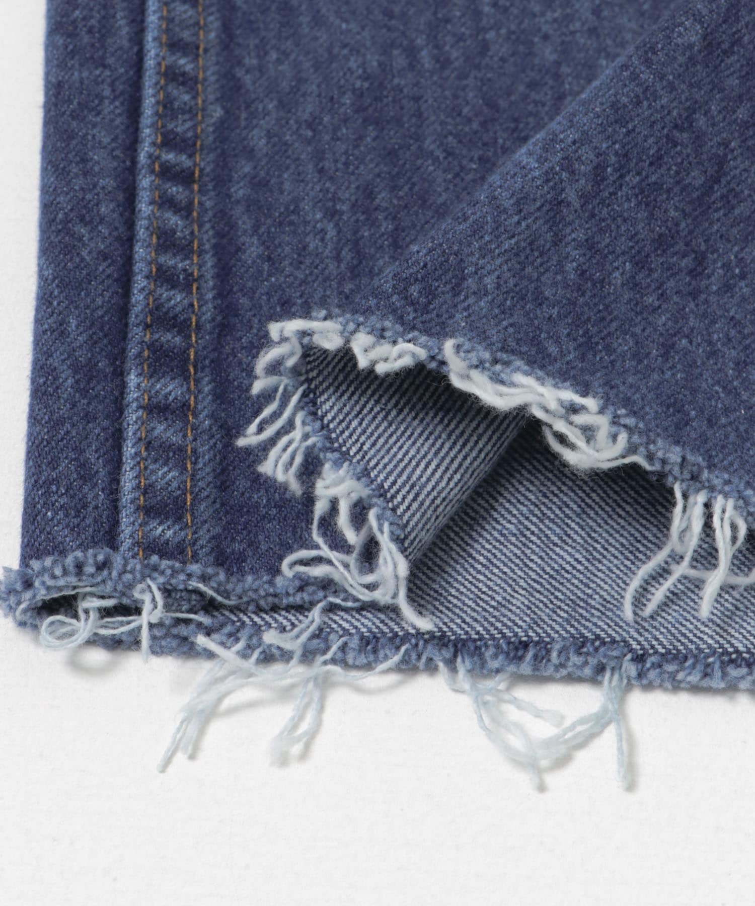 77circa　make fringe denim pants blue3 26