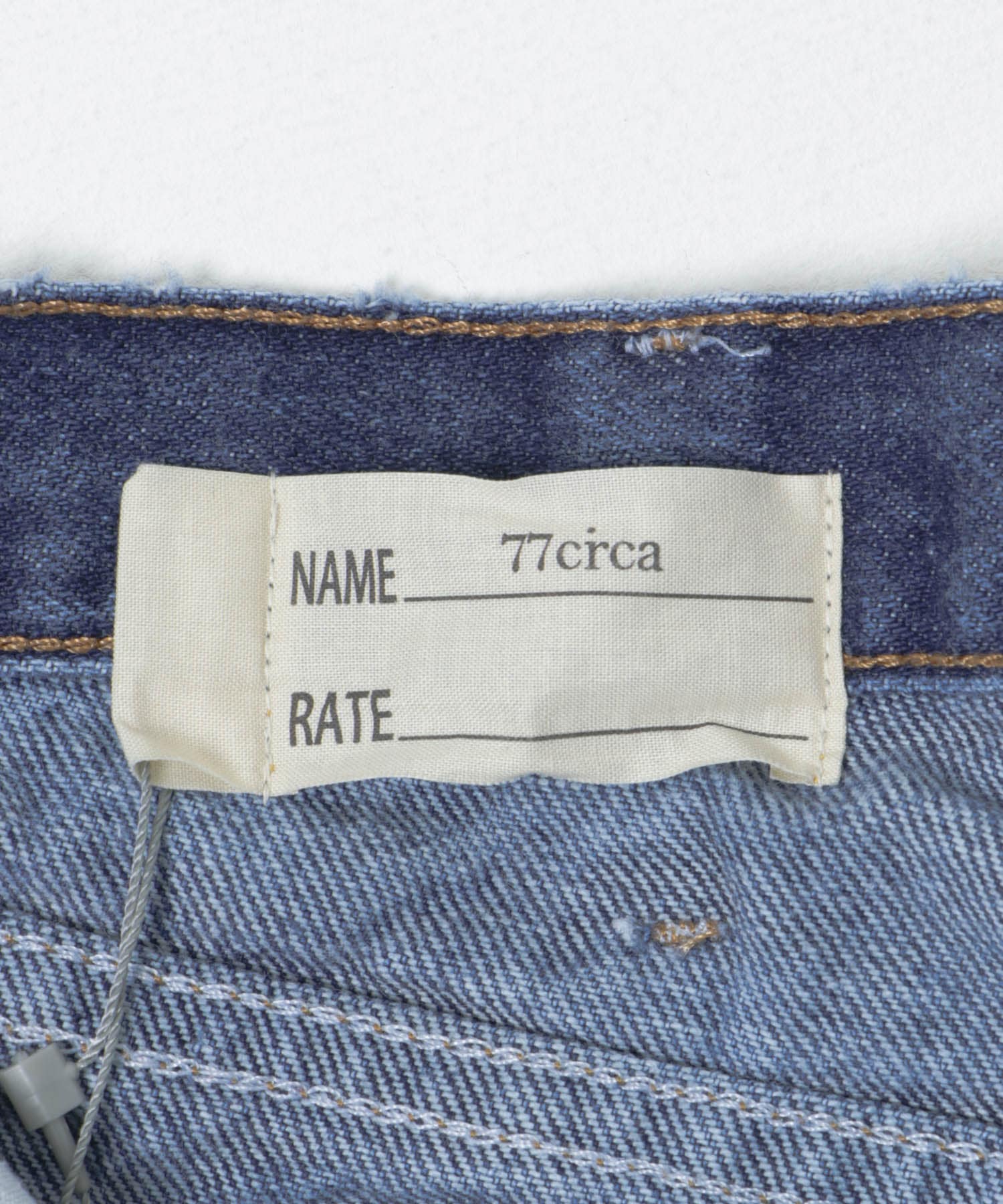 77circa　make fringe denim pants blue3 26