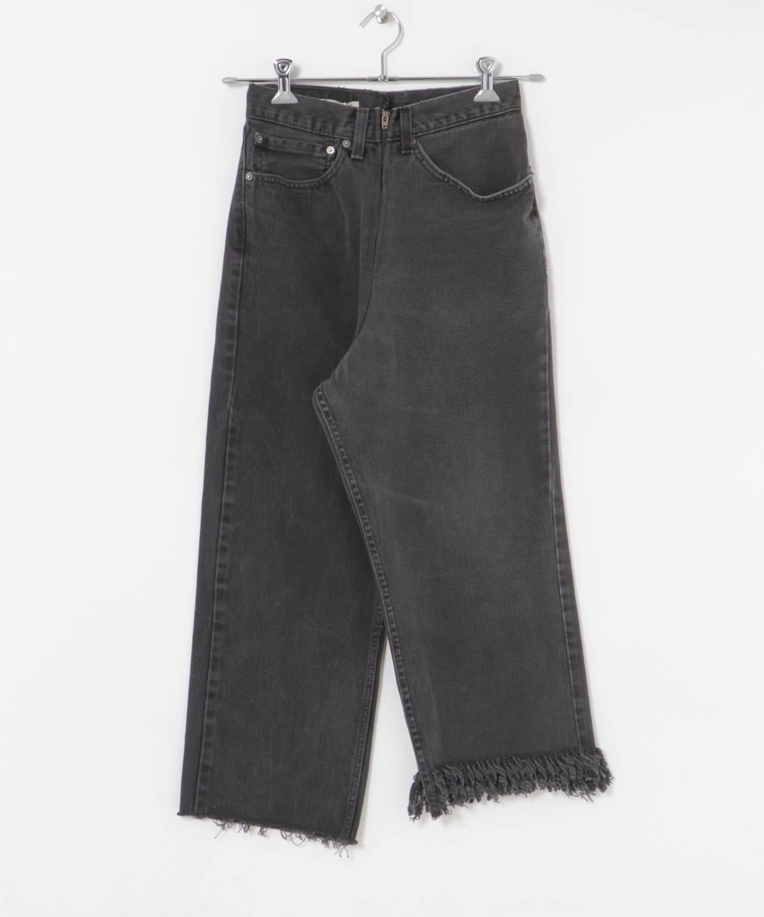 77circa　make fringe denim pants