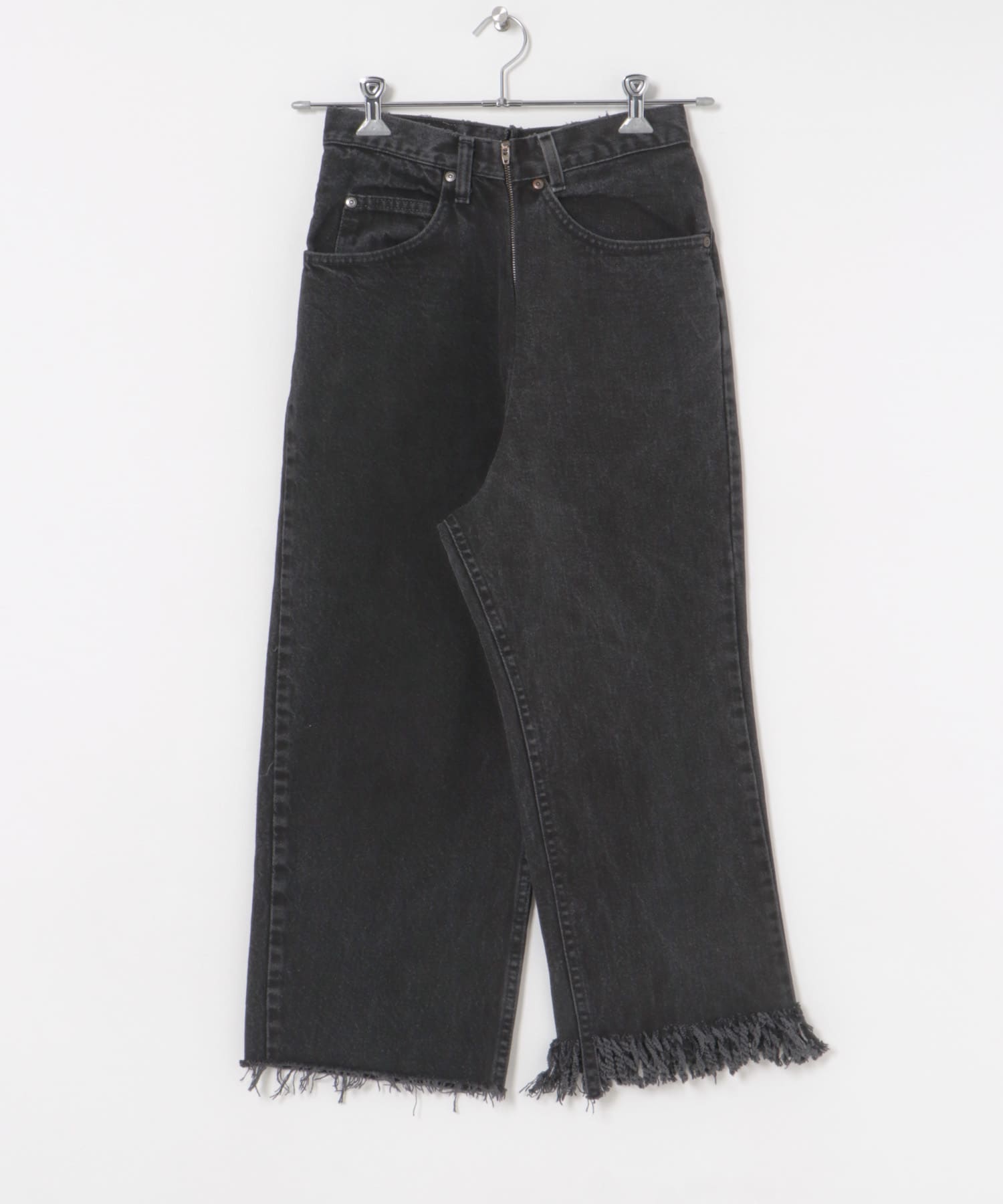 77circa　make fringe denim pants