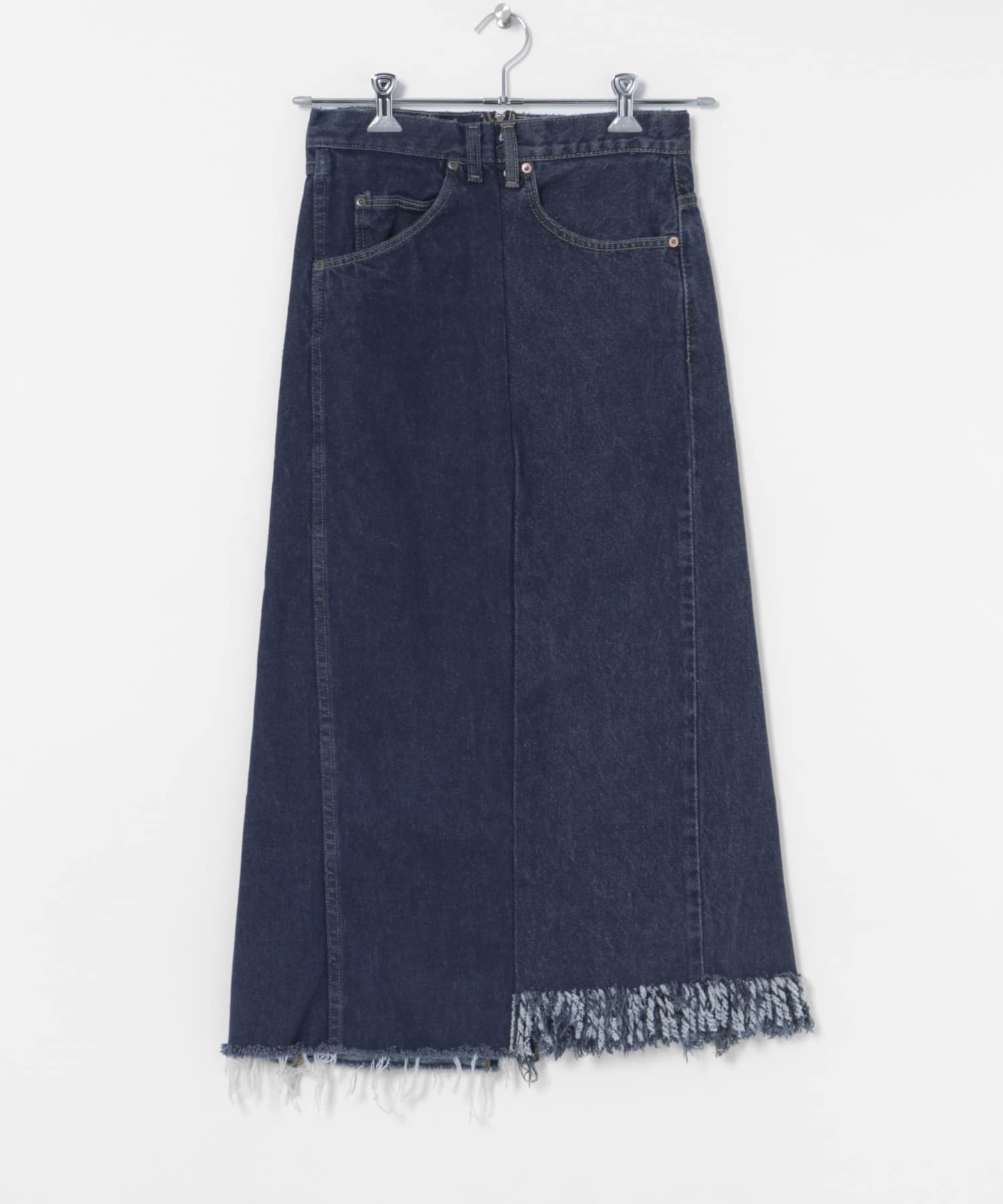 77circa　make long denim skirt