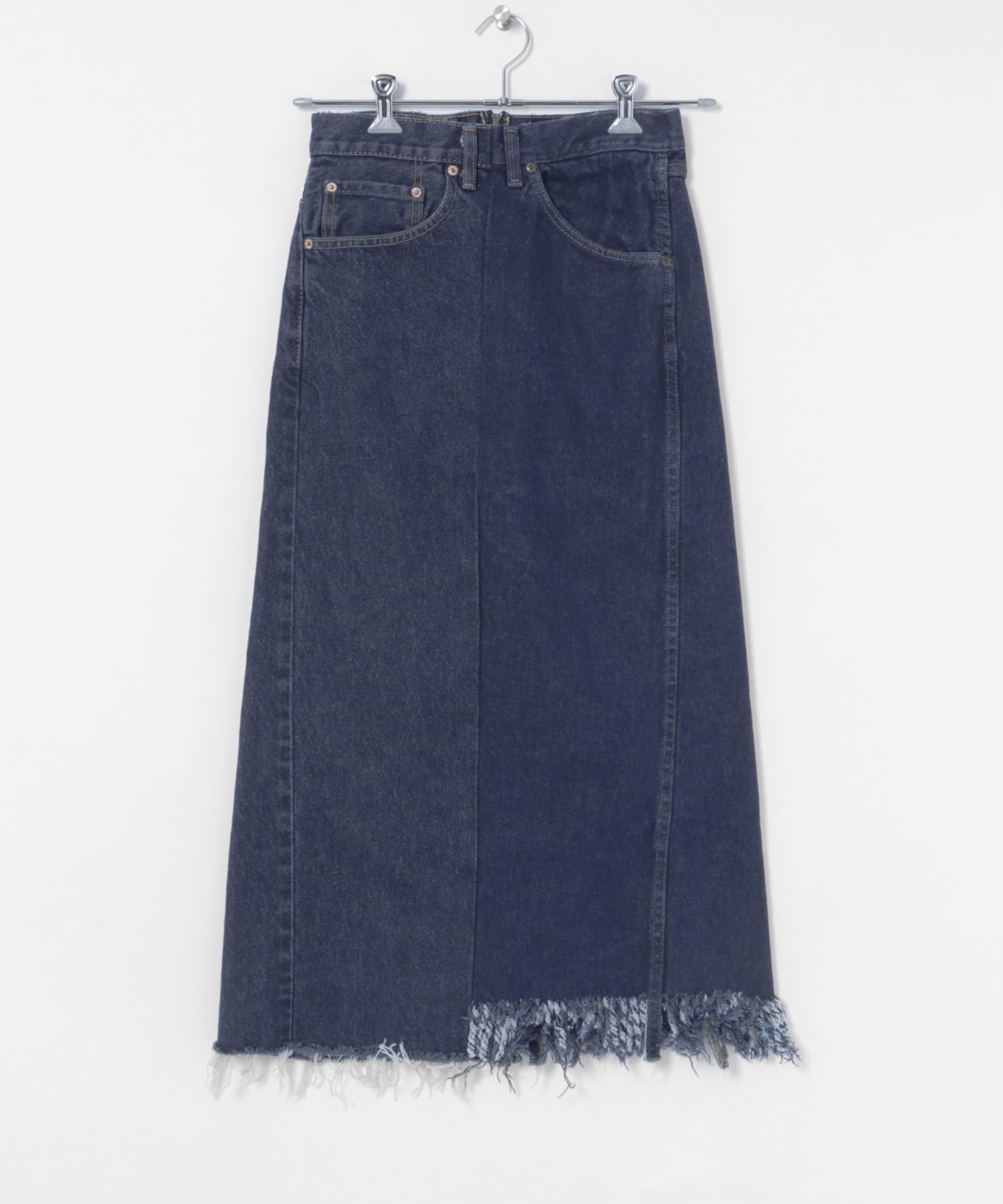 77circa　make long denim skirt