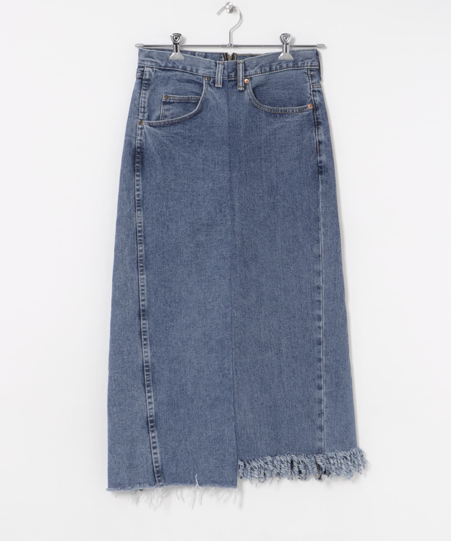 77circa　make long denim skirt blue5 30