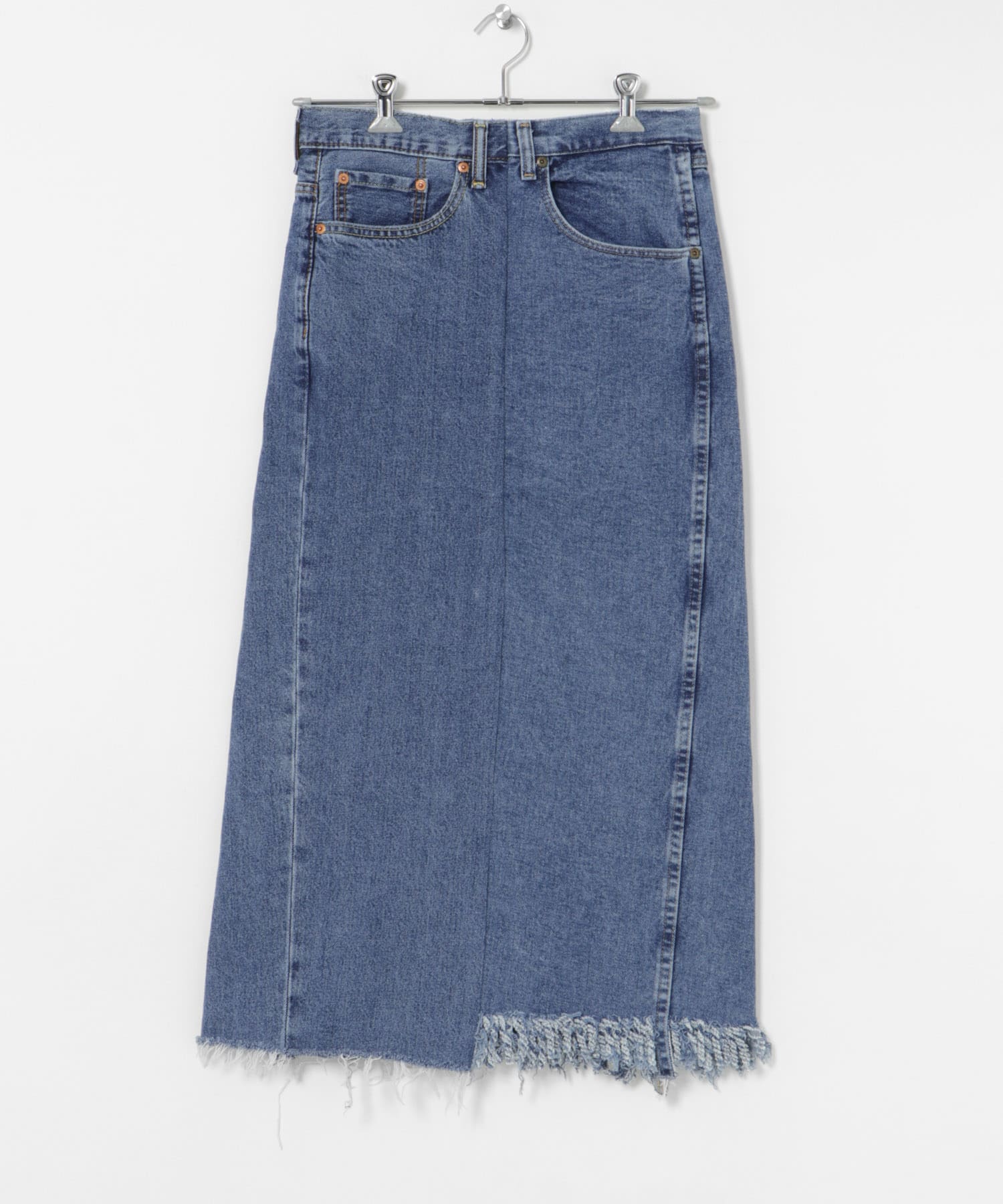 77circa　make long denim skirt
