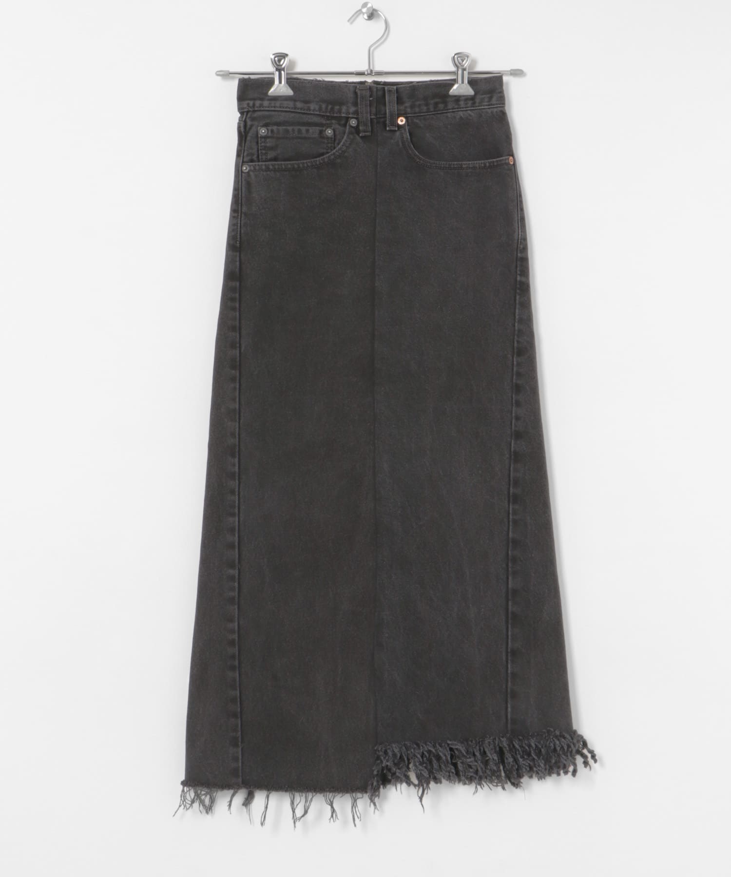 77circa　make long denim skirt