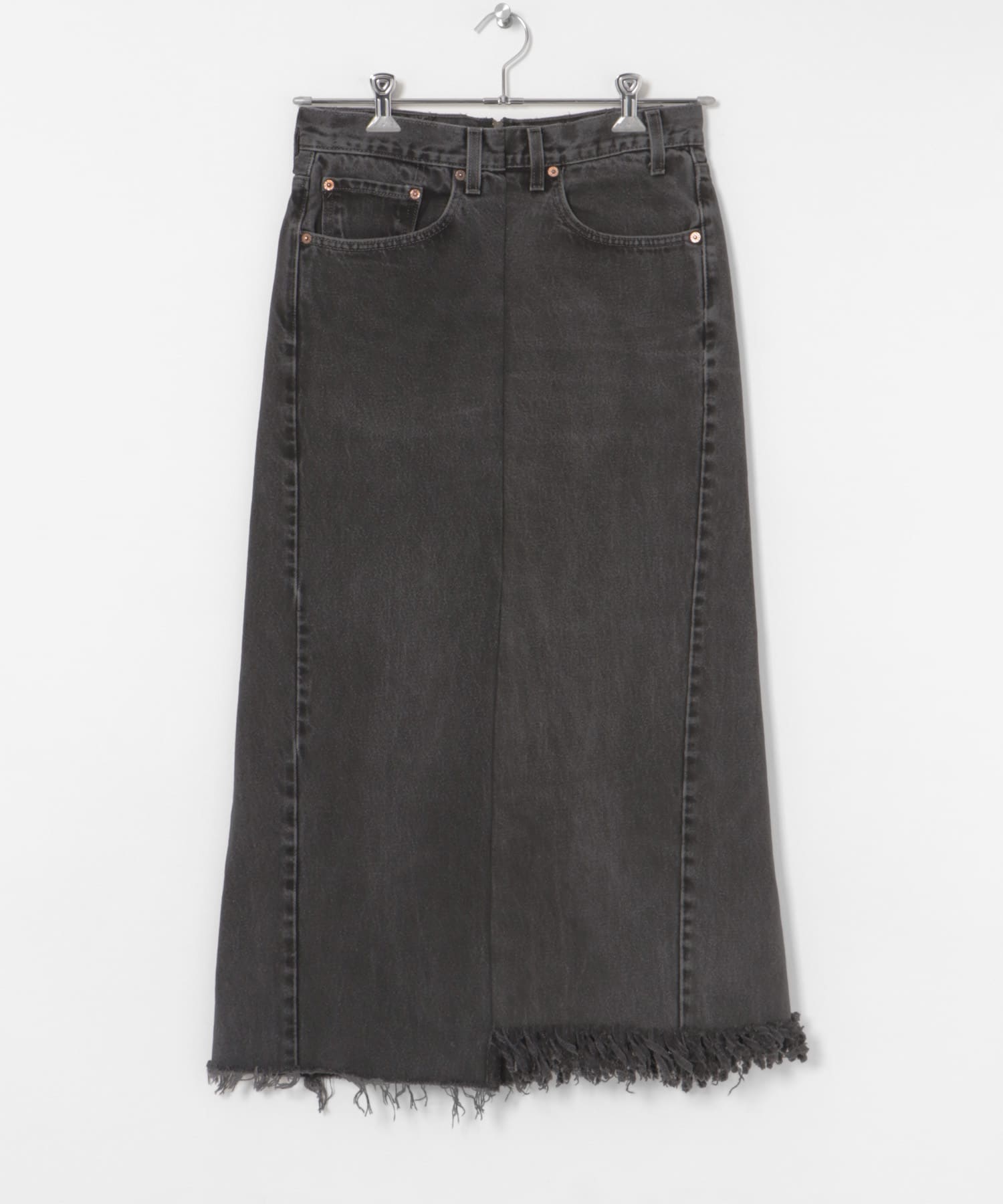 77circa　make long denim skirt