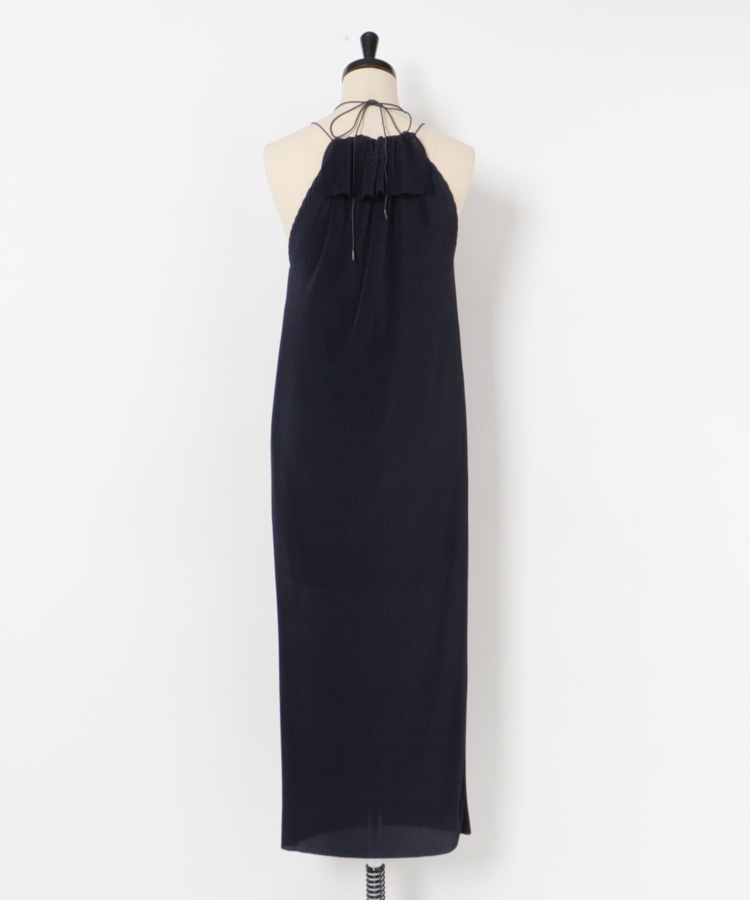 Jens　UNDER HALTER DRESS-ONE COLOR NAVY FREE
