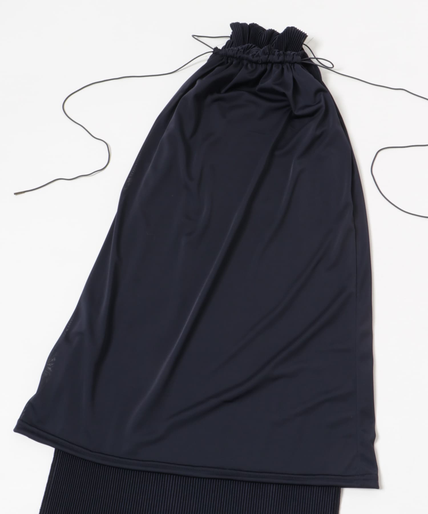 Jens　UNDER HALTER DRESS-ONE COLOR NAVY FREE