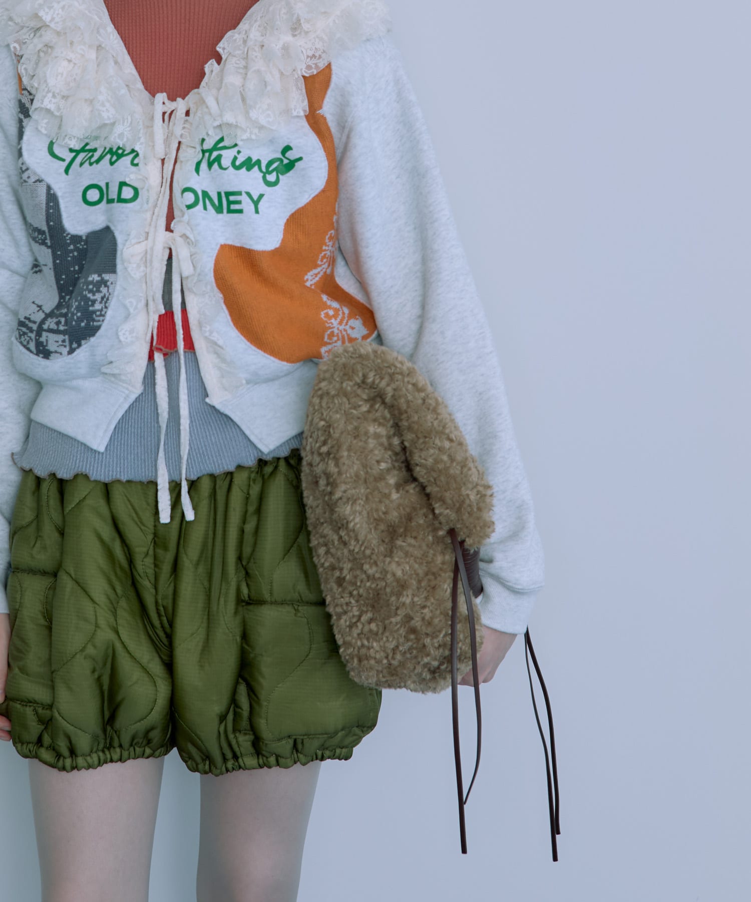 F/CE.　FUR WRAPPING HANDLE TOTE