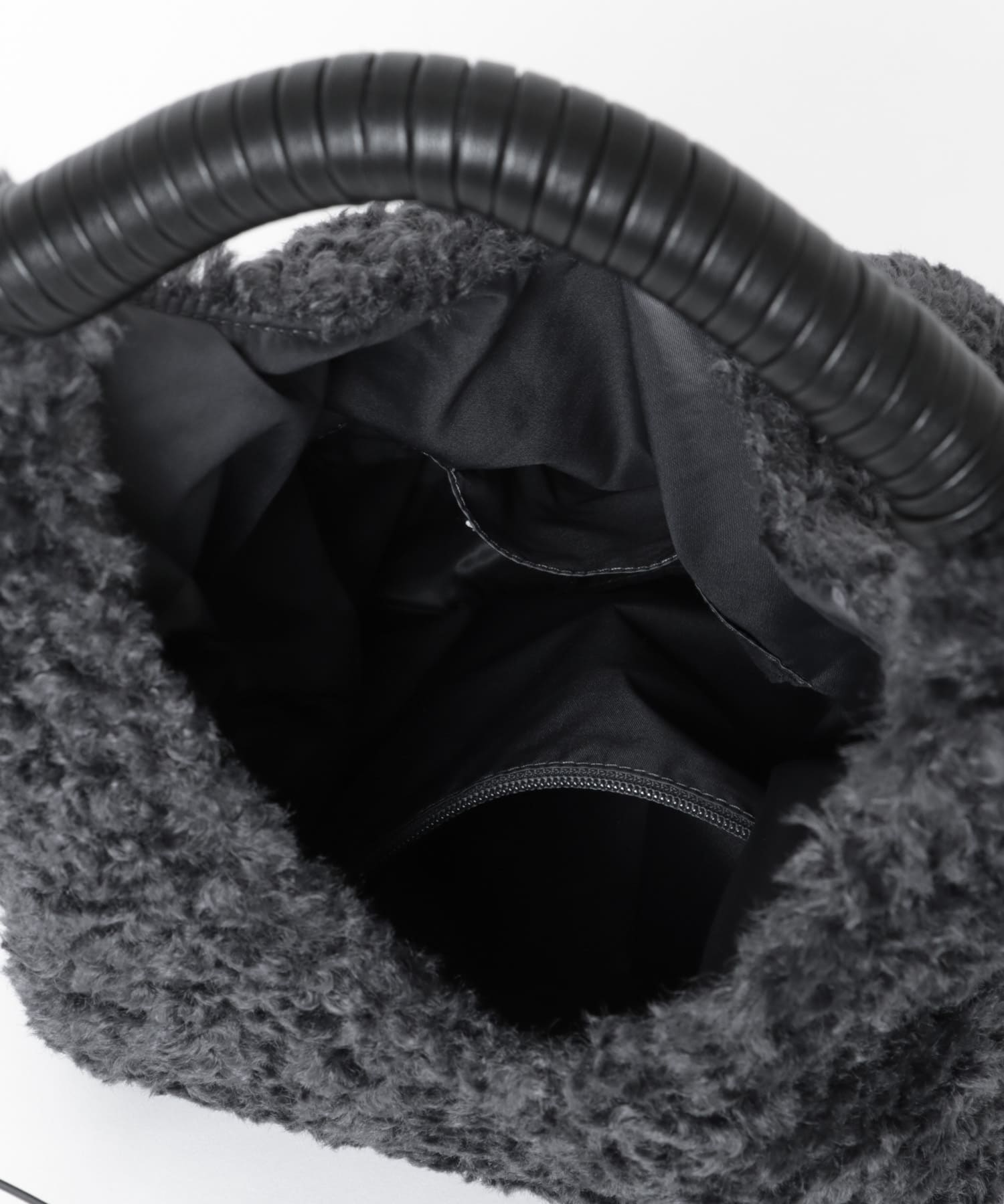 F/CE.　FUR WRAPPING HANDLE TOTE Black FREE