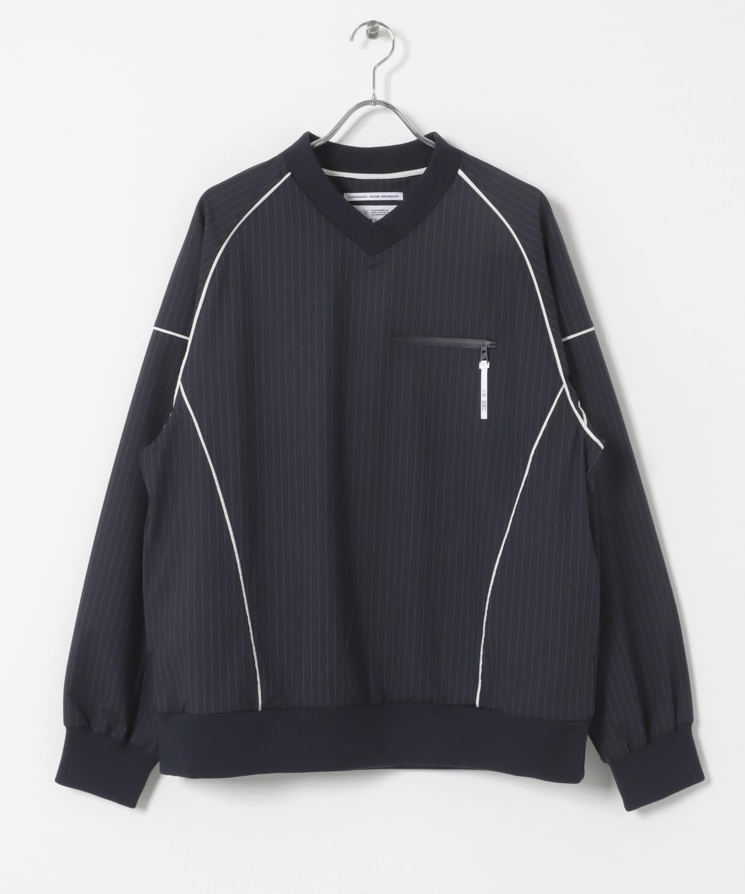 F/CE.　PINSTREAM PULLOVER SHIRTS Navy M