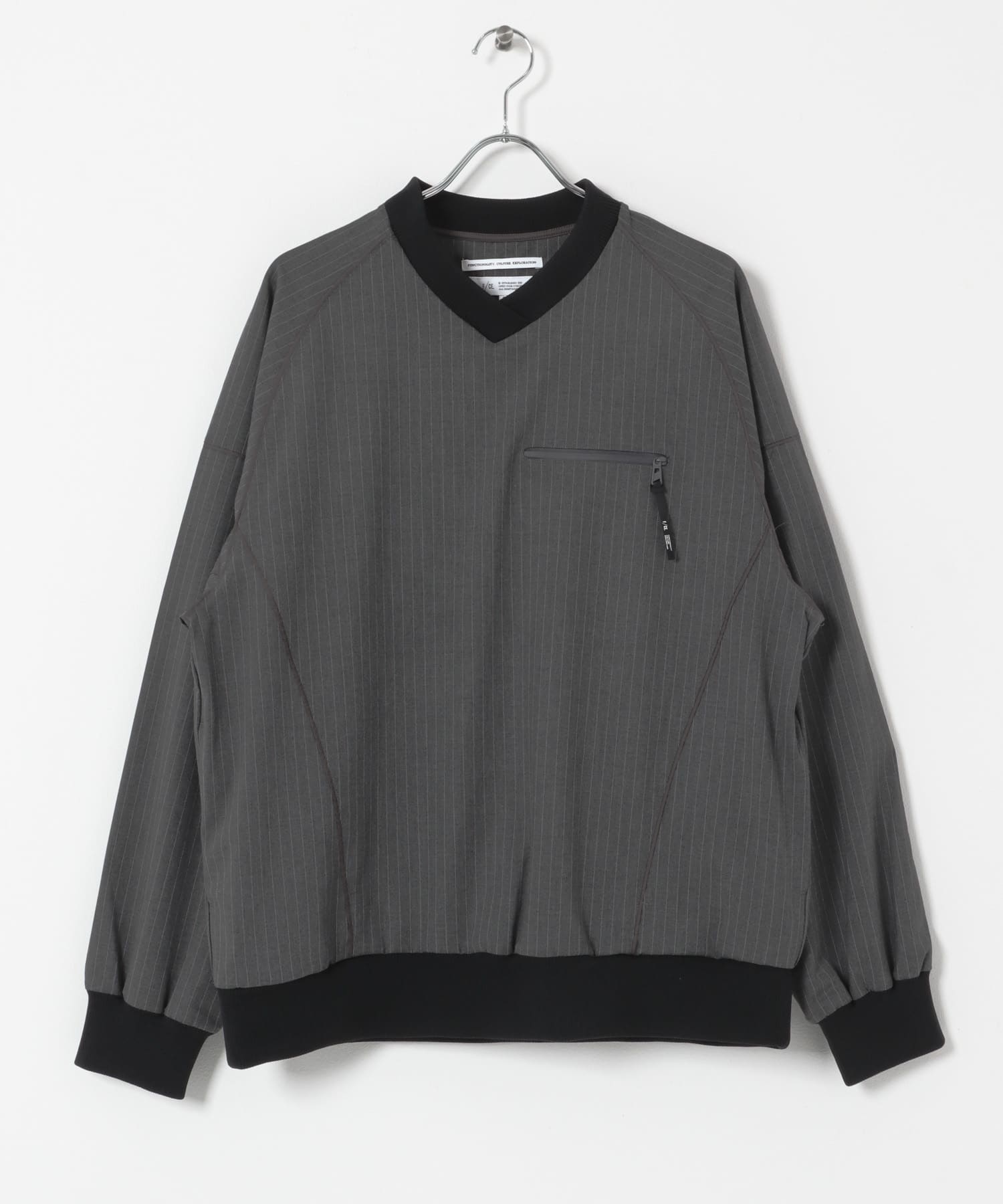 F/CE.　PINSTREAM PULLOVER SHIRTS Gray M
